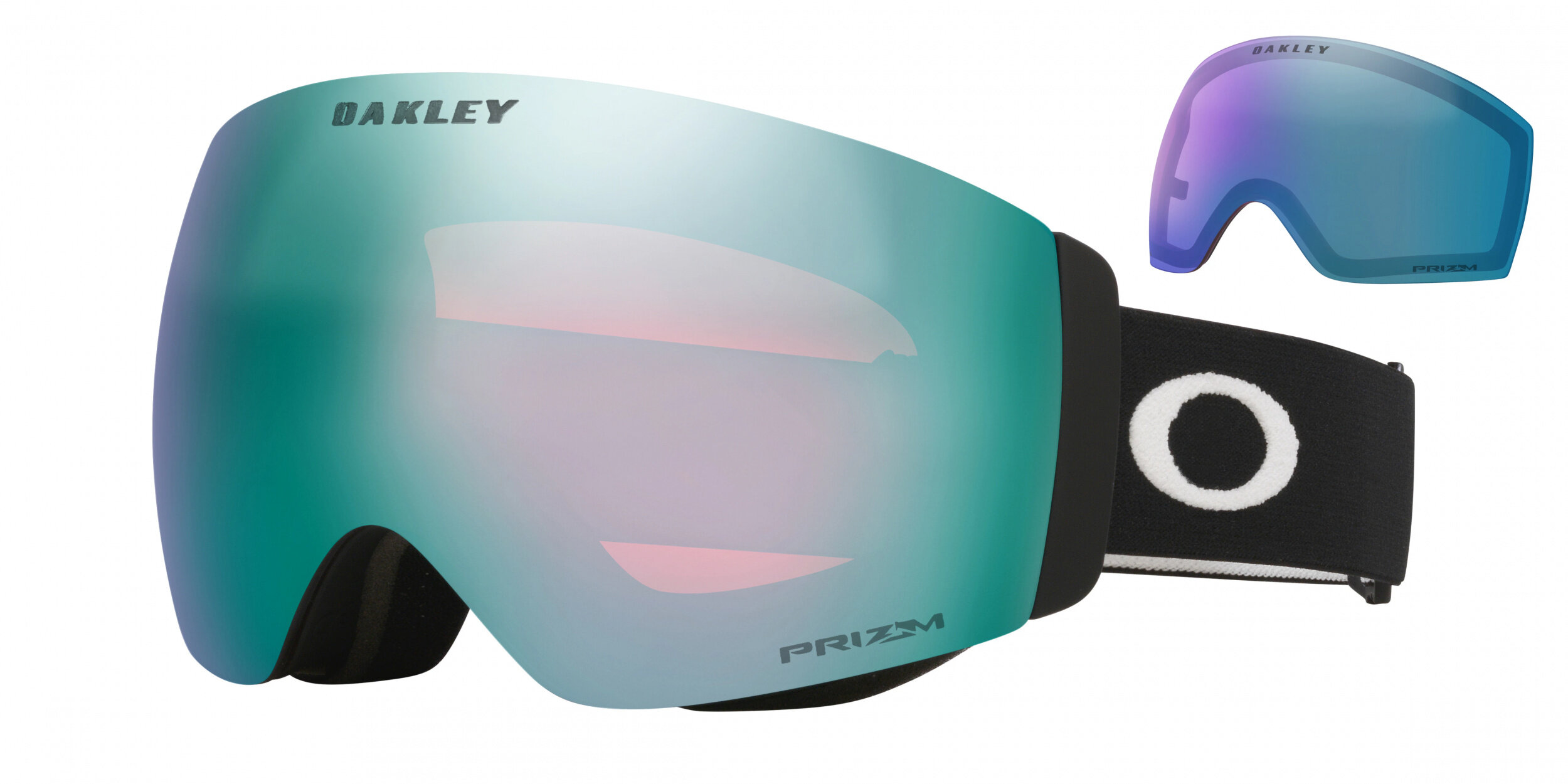 Masque de ski Oakley Flight Deck Pro M Noir mat Prizm Snow Saphir Iridium