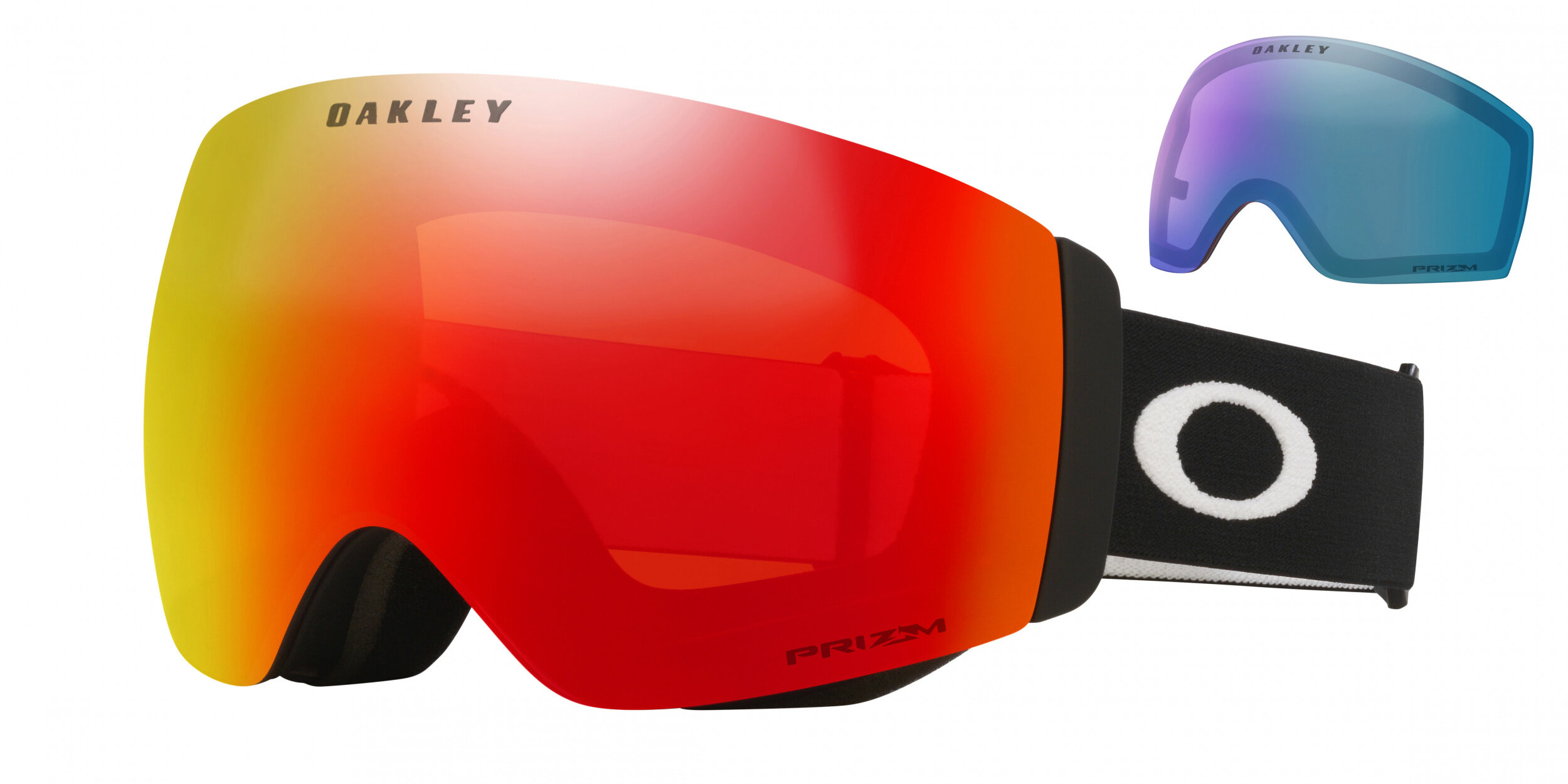 Masque de ski Oakley Flight Deck Pro M Noir mat Prizm Snow Torch Iridium