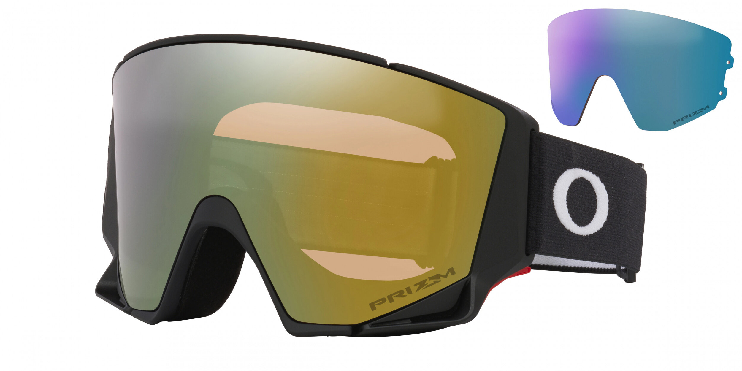 Masque de ski Oakley Flow Scape M Noir mat Prizm Sauge Or Iridium