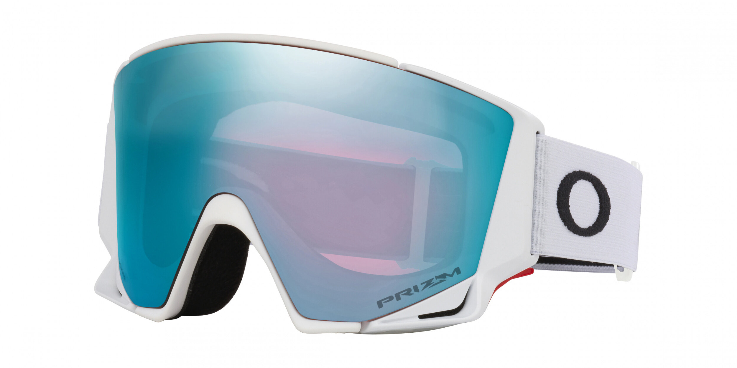 Masque de ski Oakley Flow Scape M Blanc mat Prizm Snow Saphir Iridium