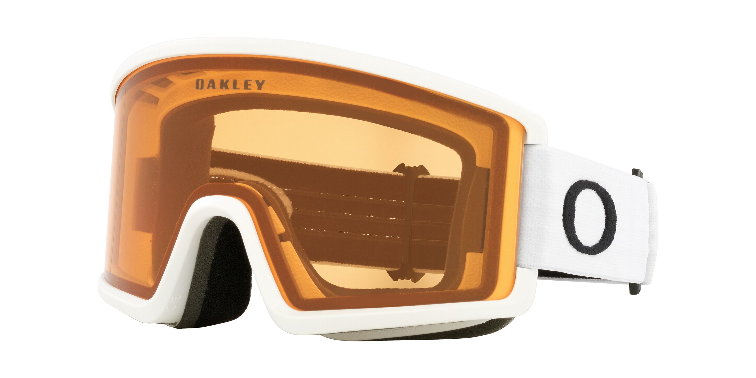 Masque de ski Oakley Target Line L Blanc mat Rouge Orangé