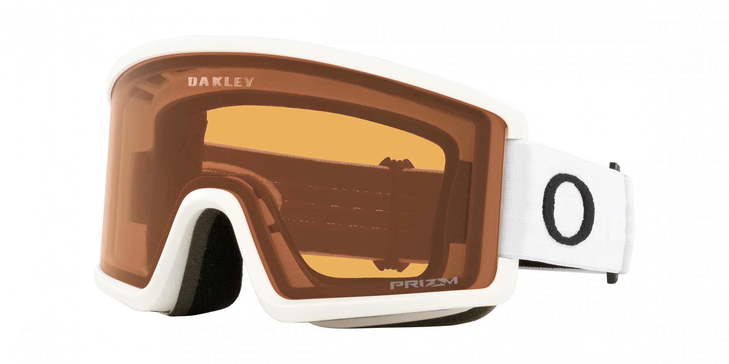 Masque de ski Oakley Target Line L Blanc mat Prizm Snow Rouge Orangé