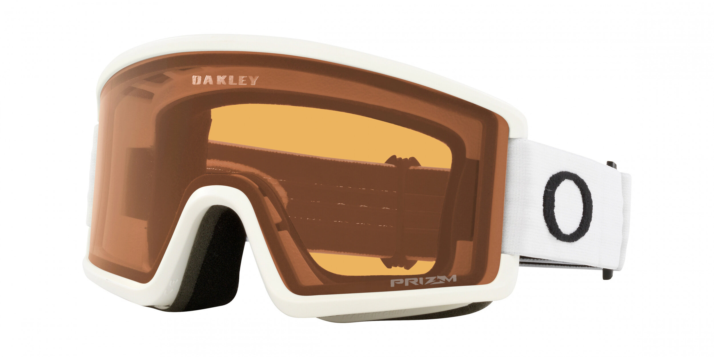 Masque de ski Oakley Target Line M Blanc mat Prizm Snow Rouge Orangé