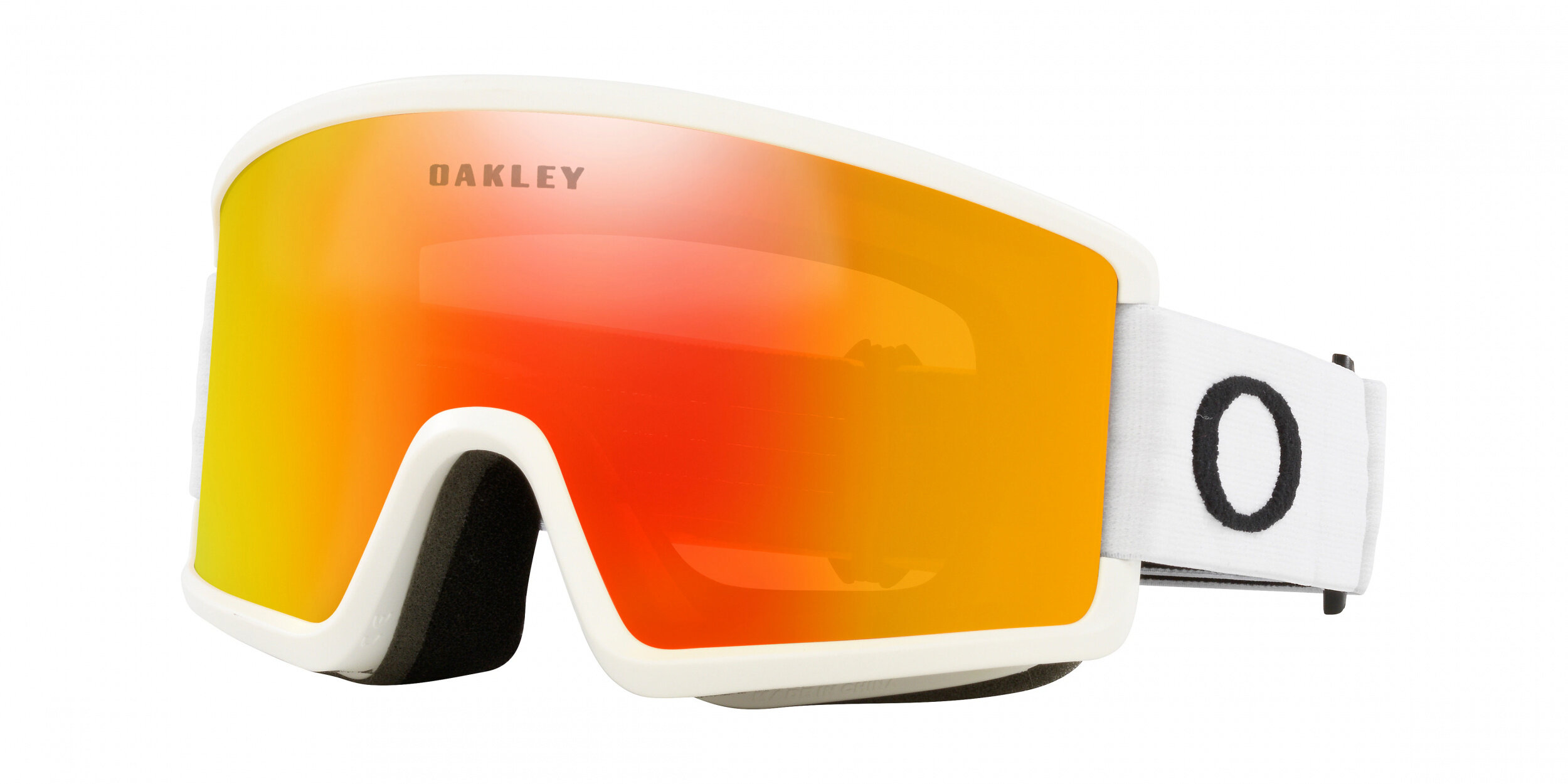 Masque de ski Oakley Target Line M Blanc mat Fire Iridium