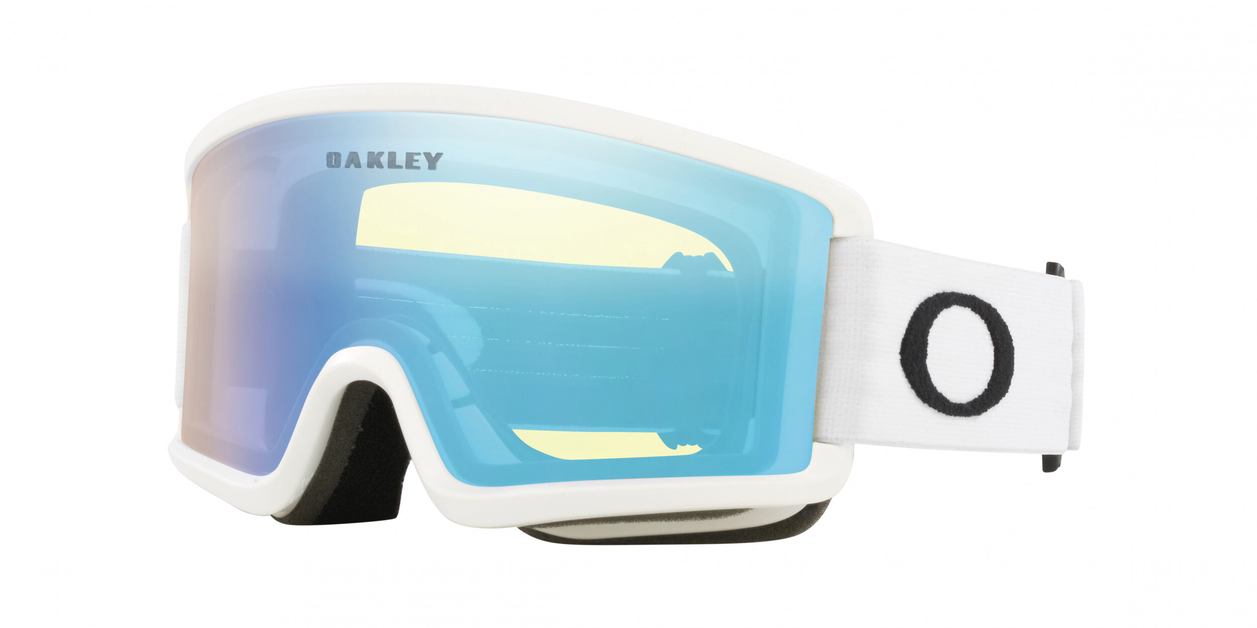 Masque de ski Oakley Target Line S Blanc mat Jaune Haute Intensité