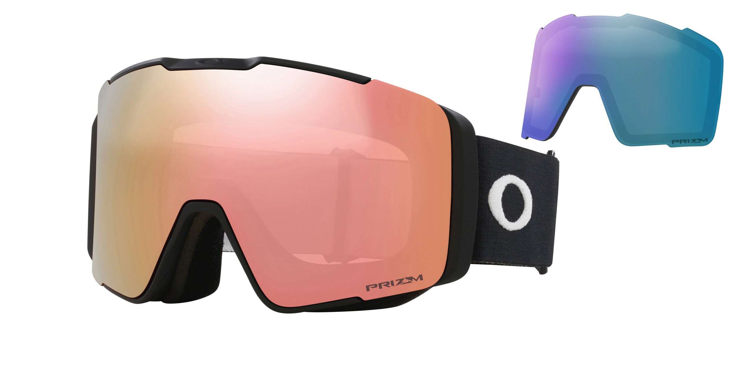 Masque de ski Oakley Line Miner Pro M Noir mat Prizm Snow Rose Gold Iridium