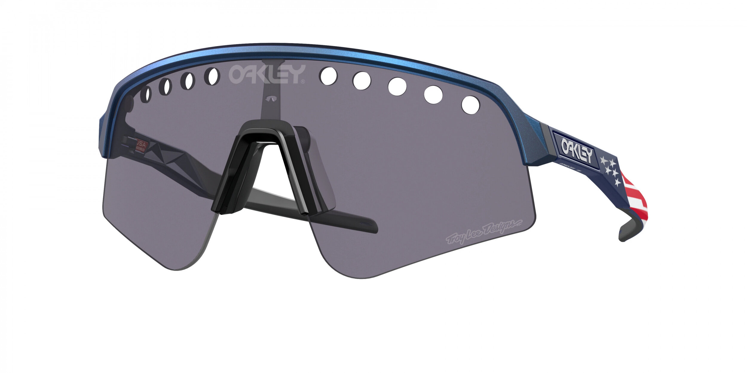 Lunettes de soleil Oakley - Sutro Lite Sweep - OO9465-28 Designs Troy Lee variation chromatique bleue - Cat.3 Prizm Gris