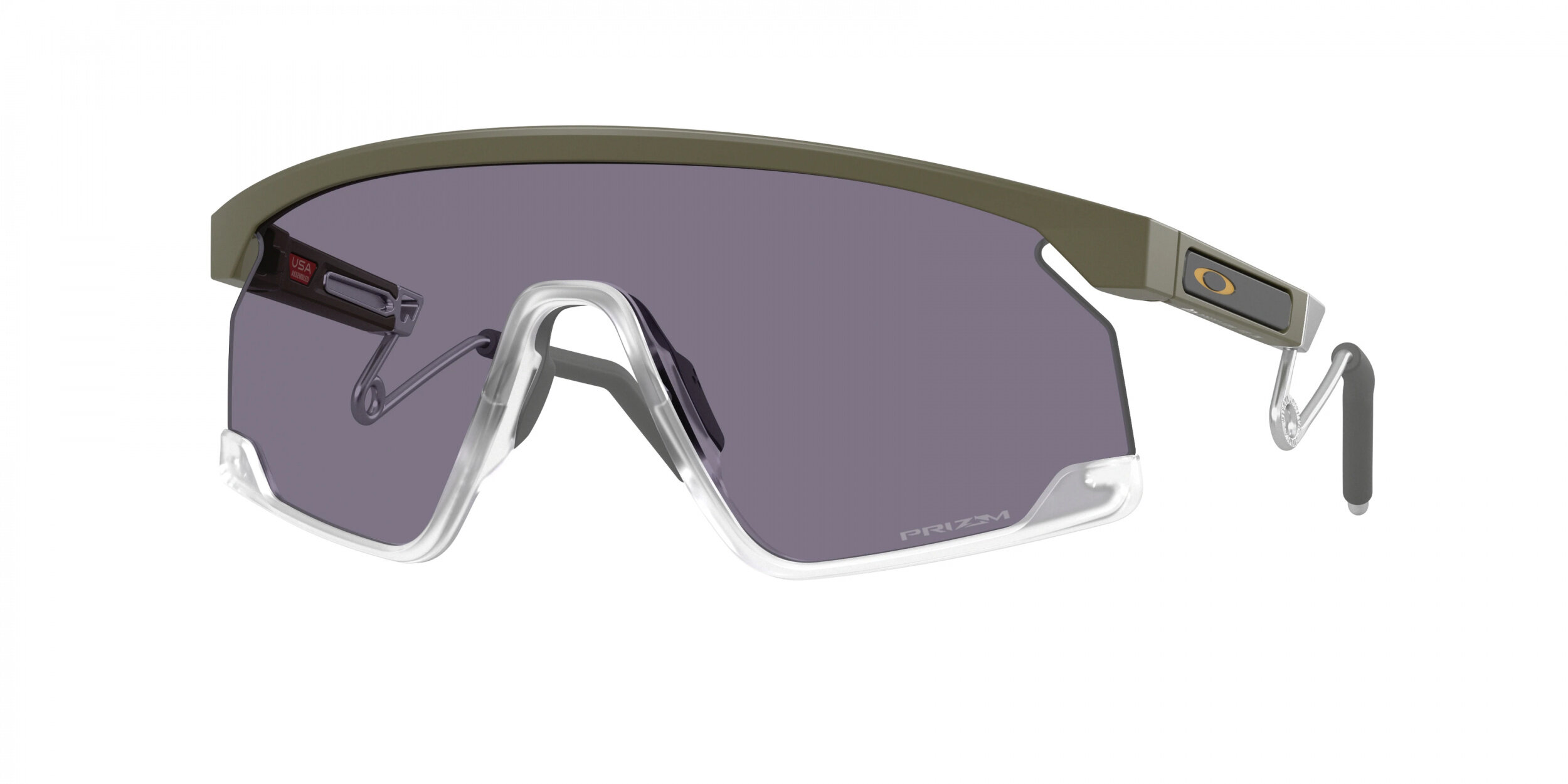 Lunettes de soleil Oakley - BXTR Metal - OO9237-12 Vert mousse mat - Cat.3 Prizm Gris