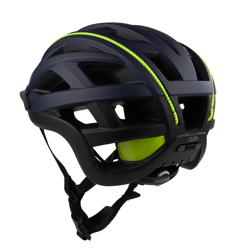 Casque de vélo Casco - CUDA Duplex Indigo - Bleu et jaune néon mat 4