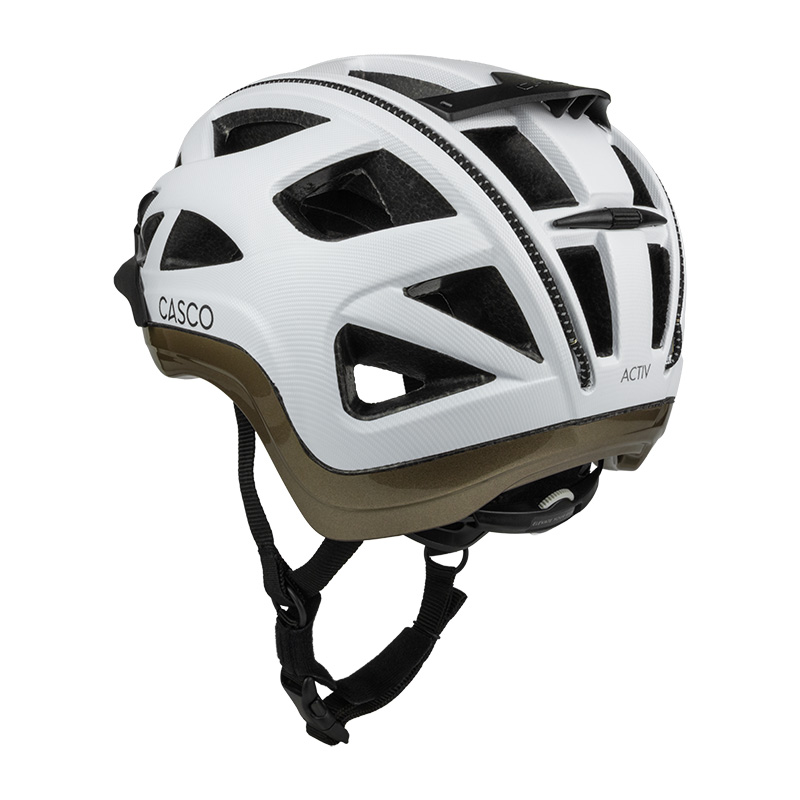 Casque de vélo Casco - ACTIV SL Structure - Blanc structuré et olive 4