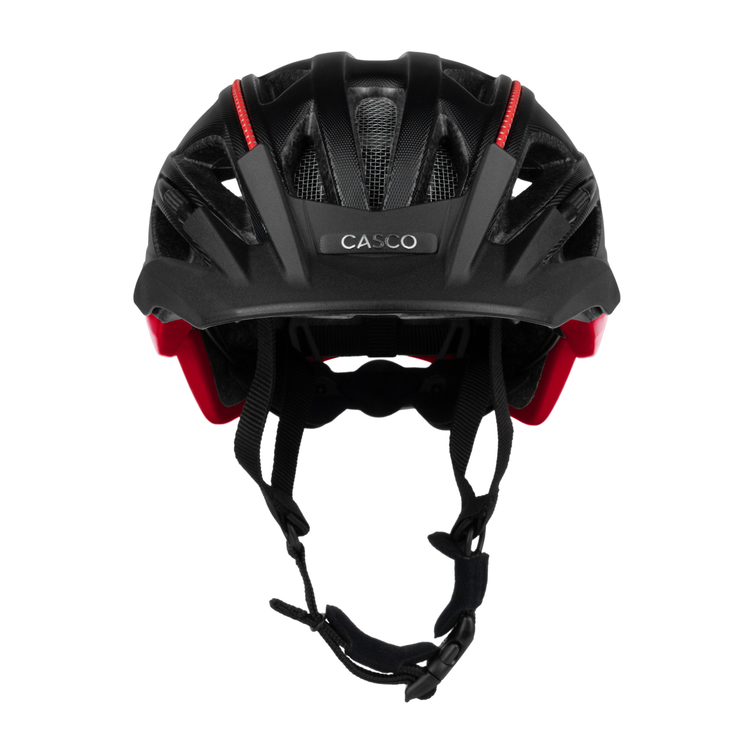 Casque de vélo Casco - ACTIV SL Structure - Noir structuré et rouge 3