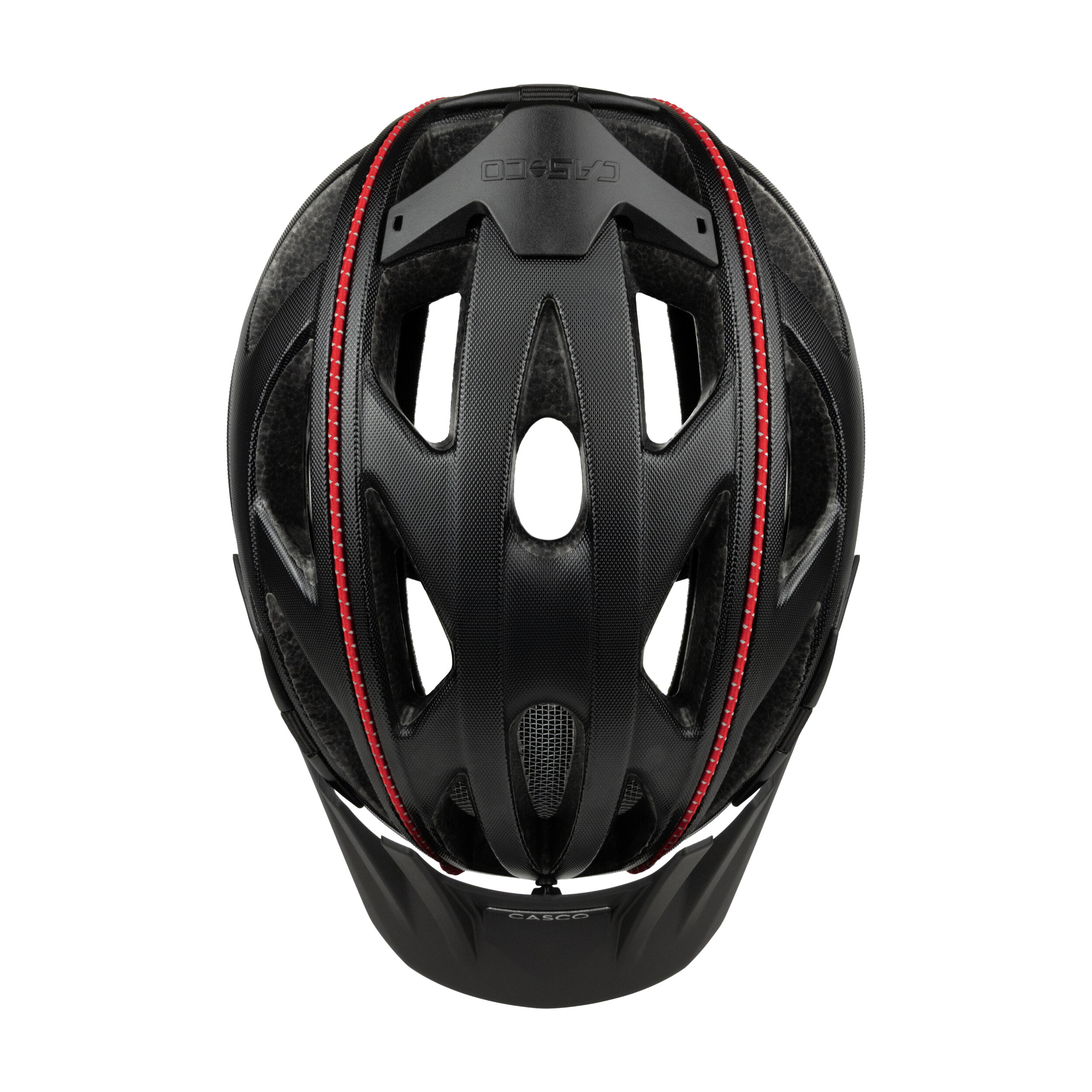 Casque de vélo Casco - ACTIV SL Structure - Noir structuré et rouge 6