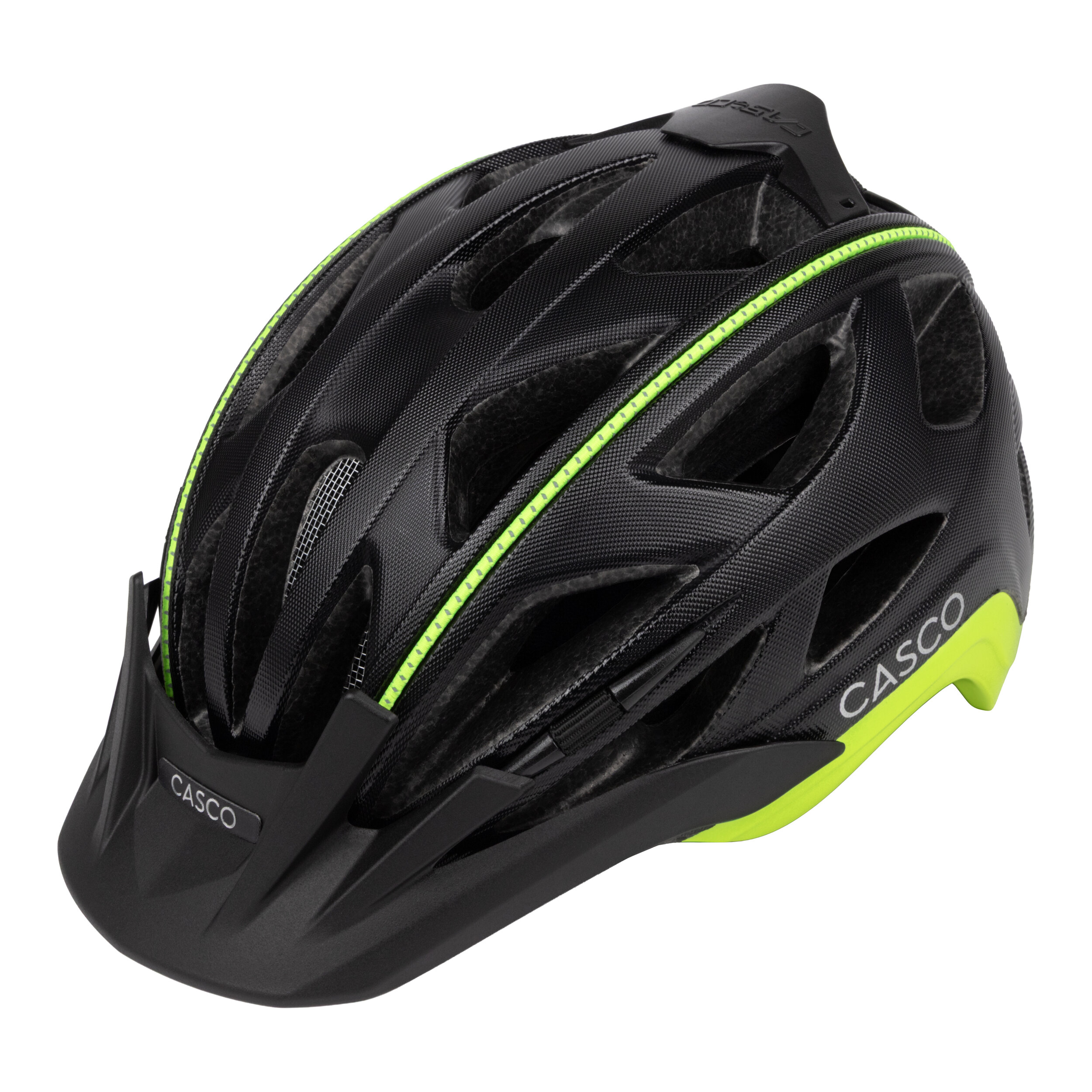 Casque de vélo Casco - ACTIV SL Structure - Noir structuré et jaune néon 5