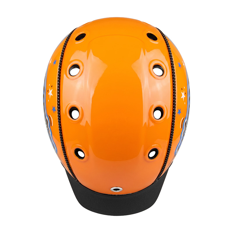 Casque de vélo et de Ski Casco - MINI 2 Junior - Tigro Blaze - Orange et bleu 5