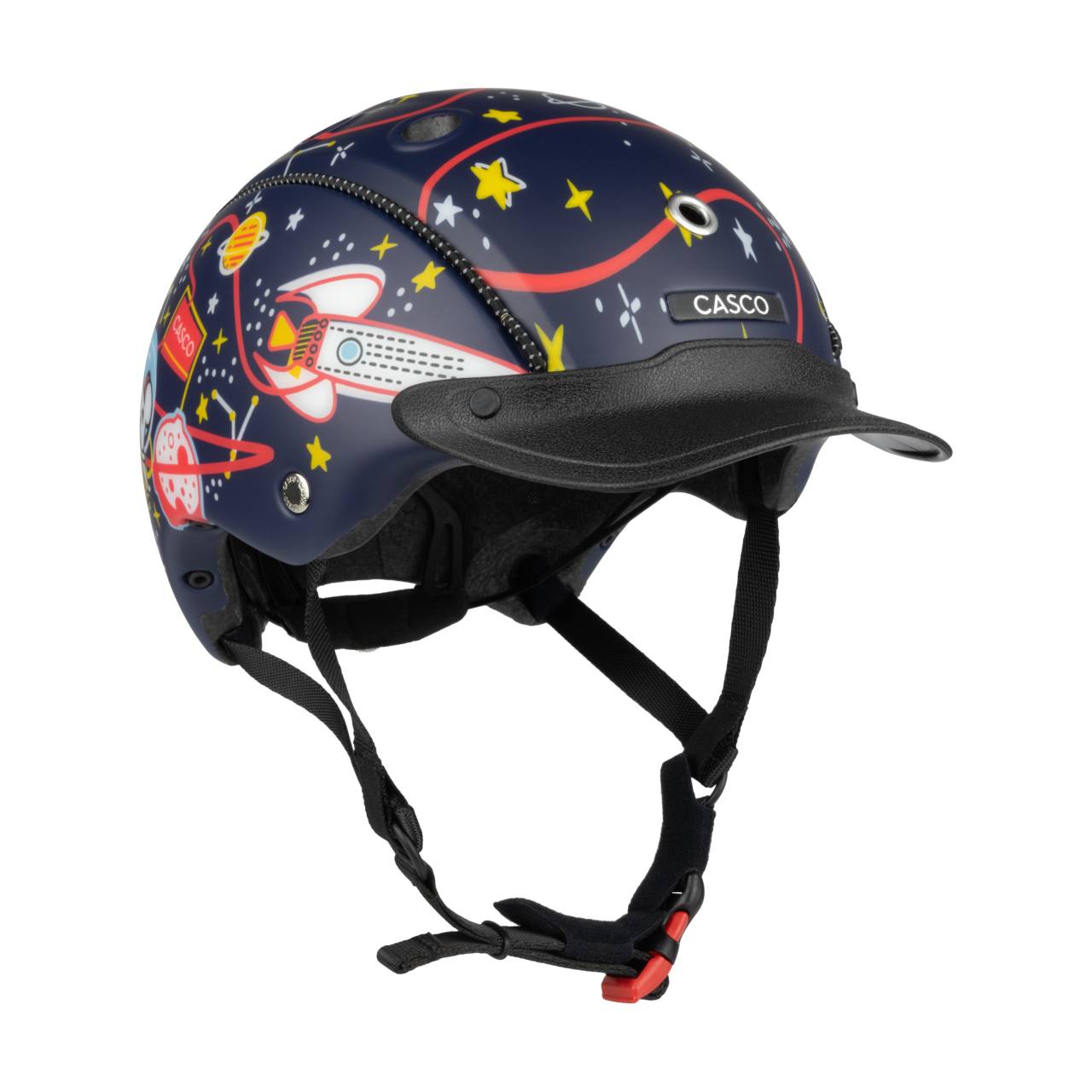 Casque de vélo et de Ski Casco - MINI 2 Junior - Spacemouse Rocket - Bleu foncé mat