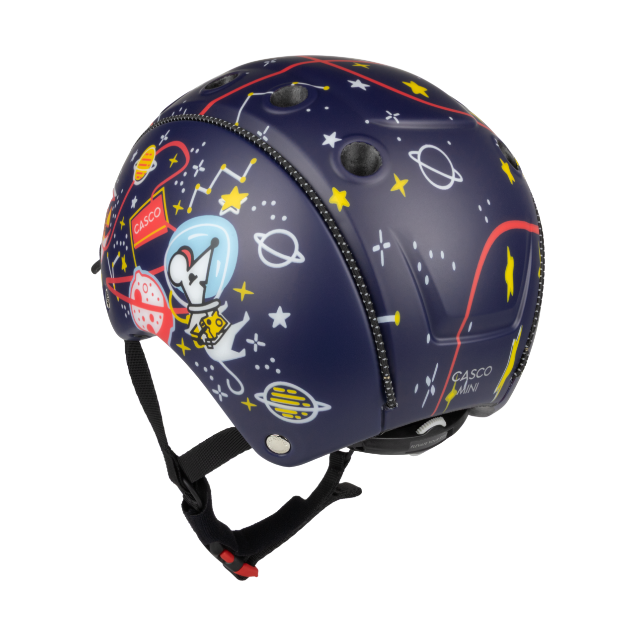Casque de vélo et de Ski Casco - MINI 2 Junior - Spacemouse Rocket - Bleu foncé mat 4