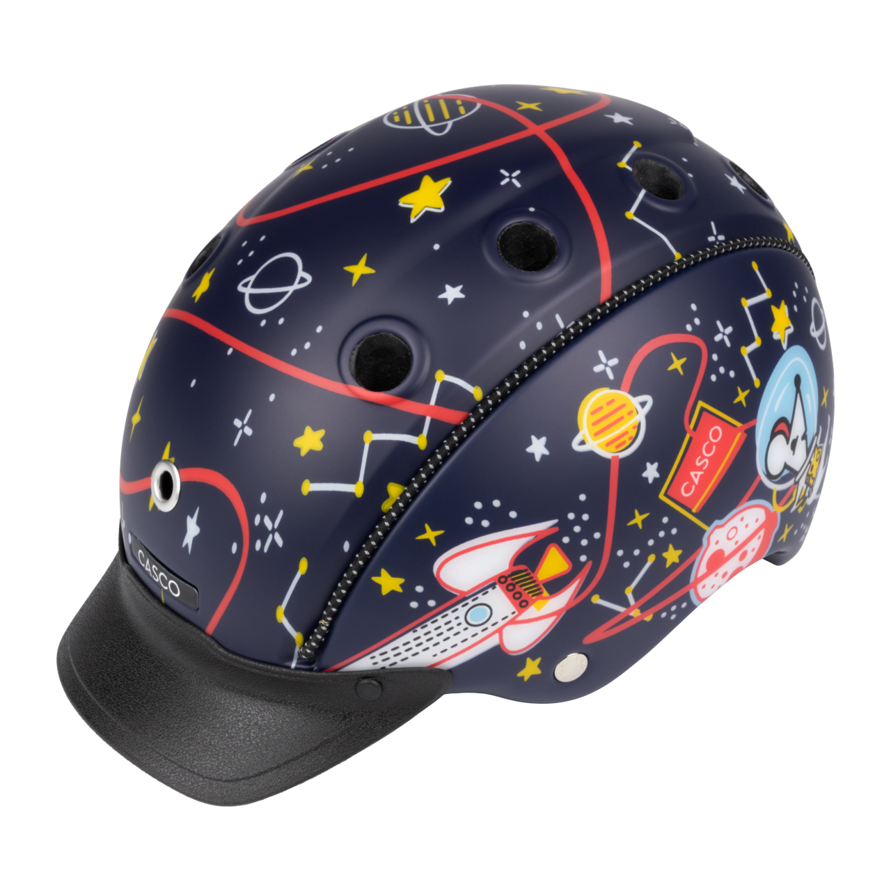 Casque de vélo et de Ski Casco - MINI 2 Junior - Spacemouse Rocket - Bleu foncé mat 6