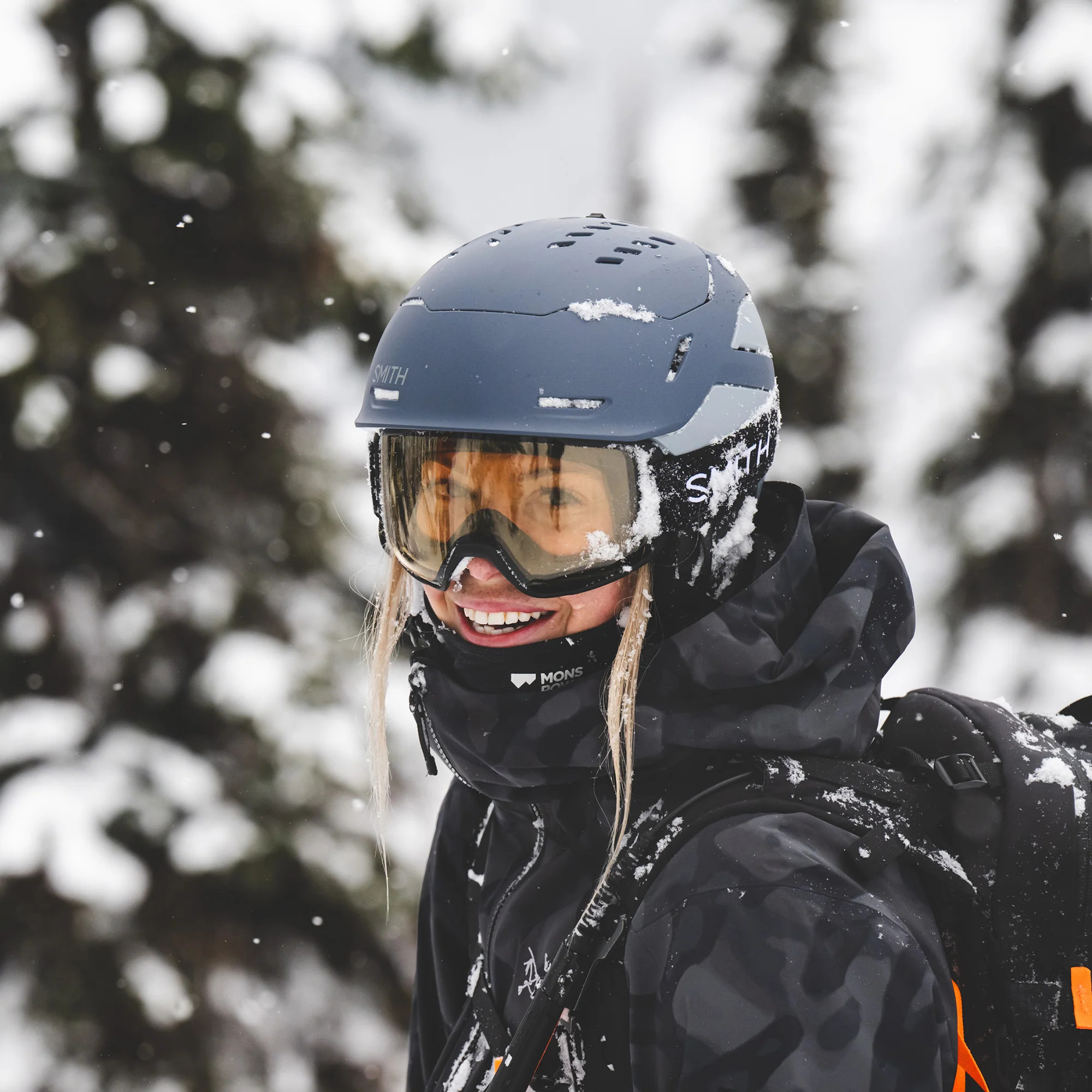 Masque de ski Smith - Preview - Noir - ChromaPop Storm Amber 5