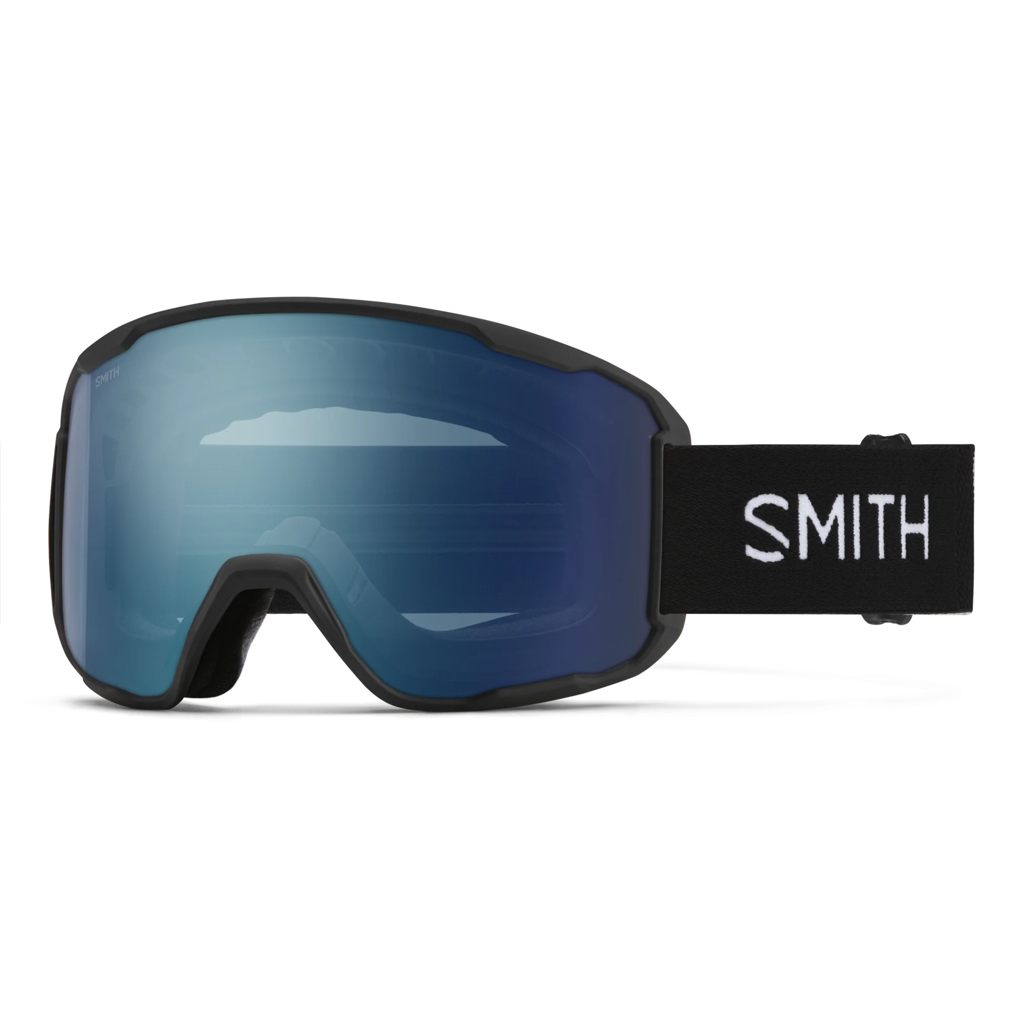 Masque de ski Smith - Preview - Noir - ChromaPop Everyday Blue Mirror
