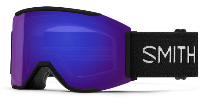 Masque de ski Smith - Squad MAG - Noir - ChromaPop Everyday Violet Mirror
