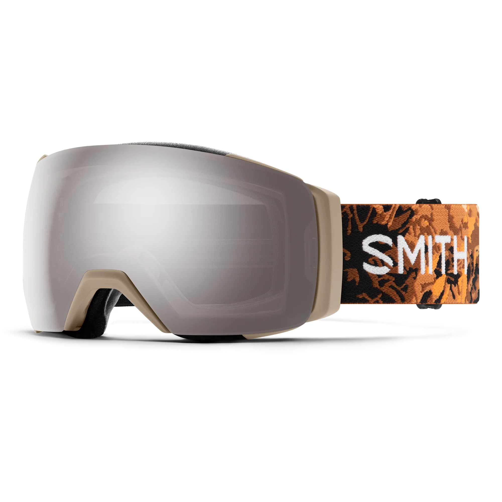 Masque de ski Smith - I/O MAG XL - Beige Botanist - ChromaPop Sun Platinum Mirror