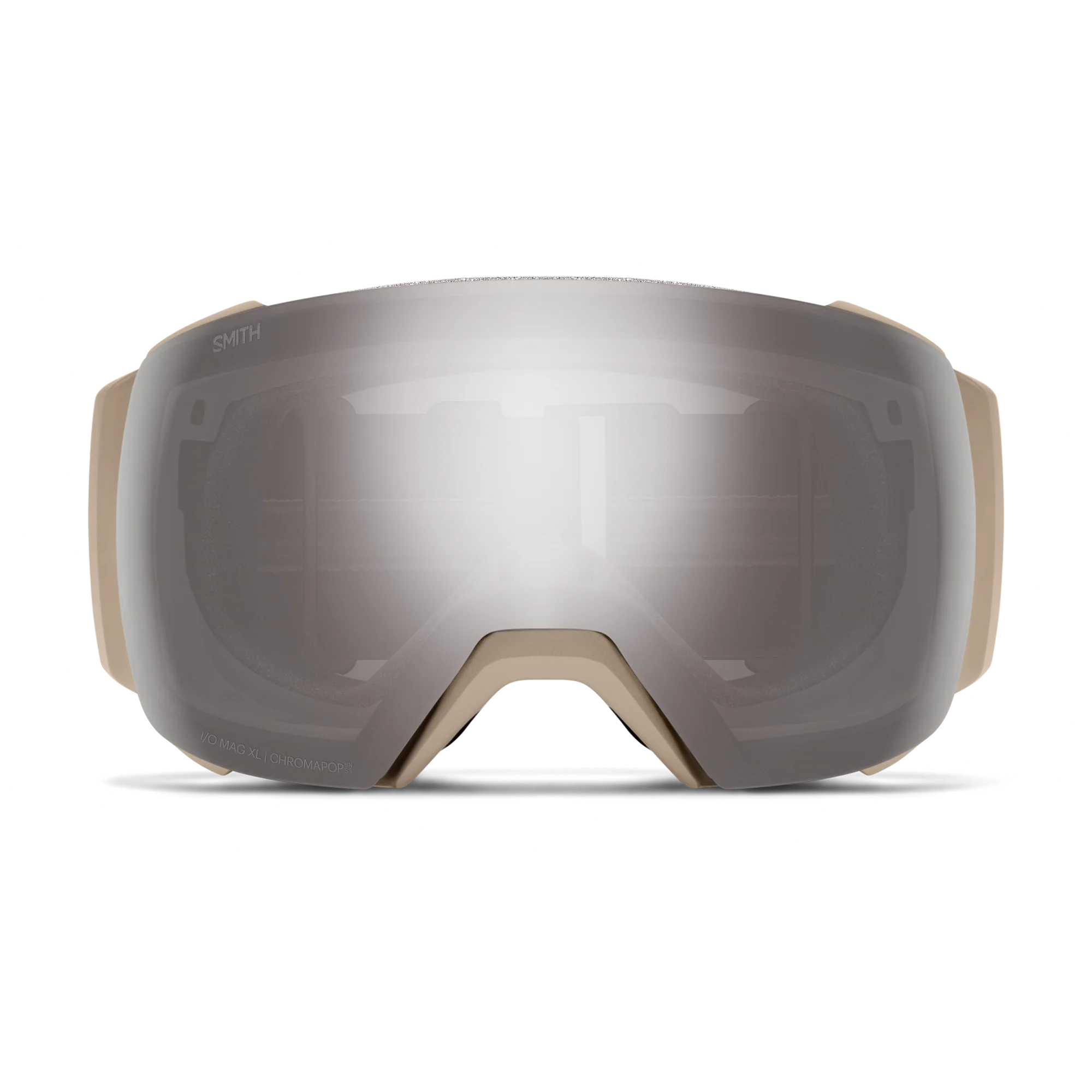 Masque de ski Smith - I/O MAG XL - Beige Botanist - ChromaPop Sun Platinum Mirror