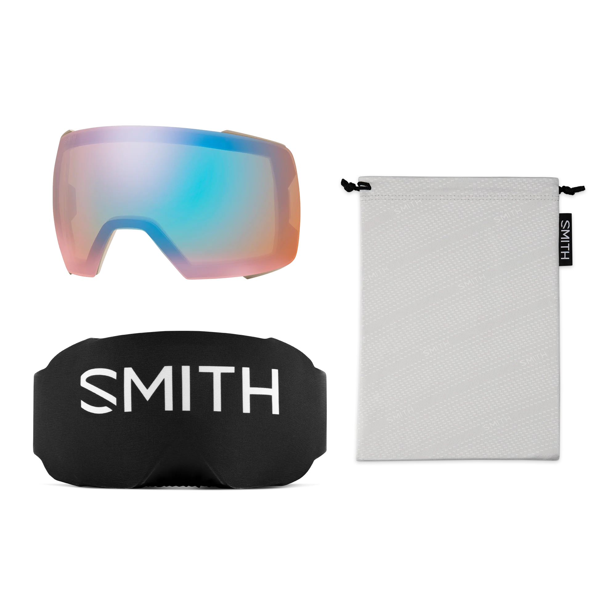 Masque de ski Smith - I/O MAG XL - Beige Botanist - ChromaPop Sun Platinum Mirror