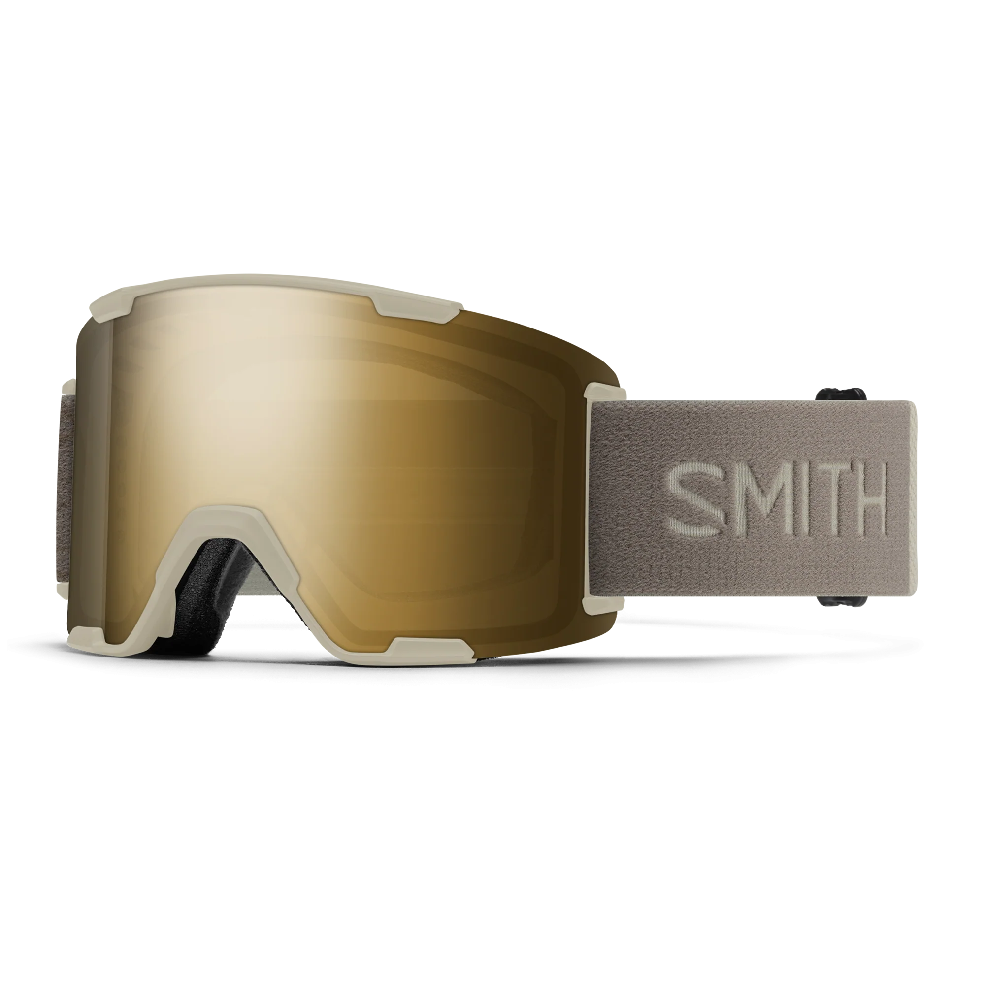Masque de ski Smith - Stash XL - Craie - ChromaPop Sun Black Gold Mirror