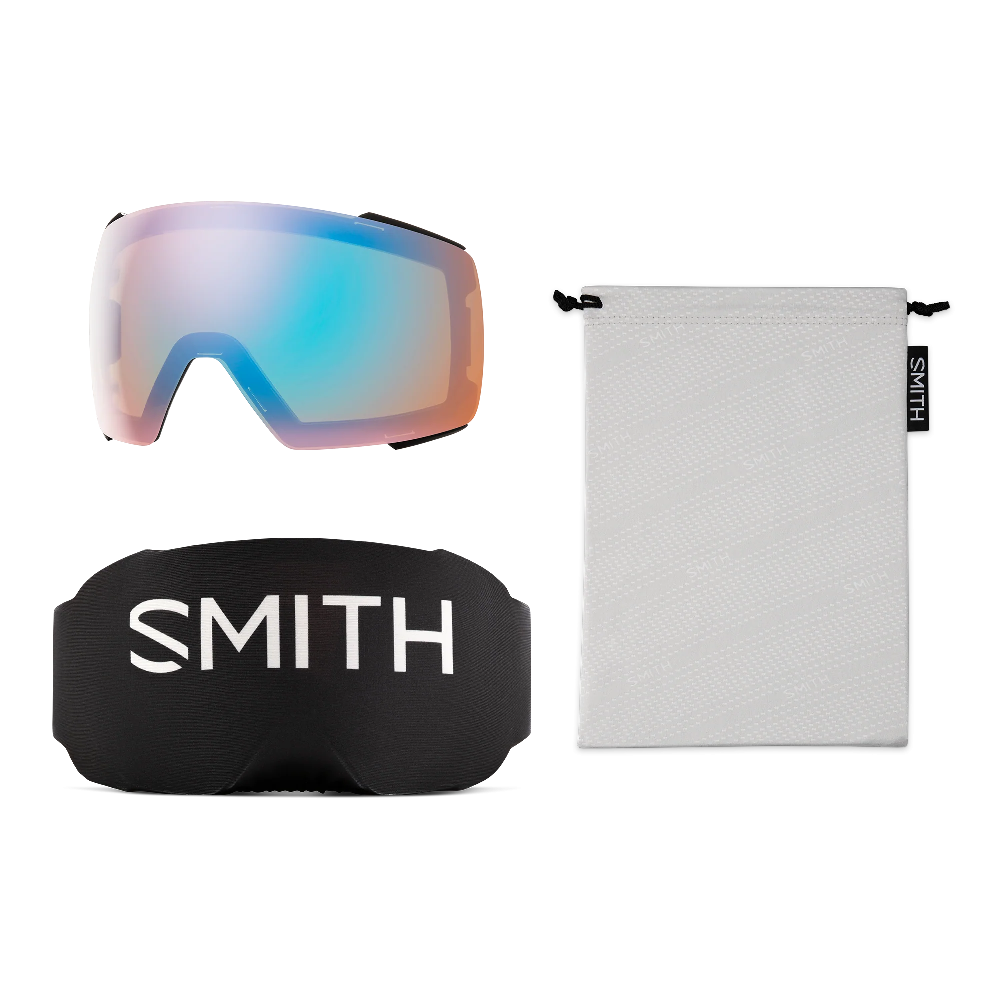 Masque de ski Smith - I/O MAG - Noir - ChromaPop Pro Photochromic Blue Mirror