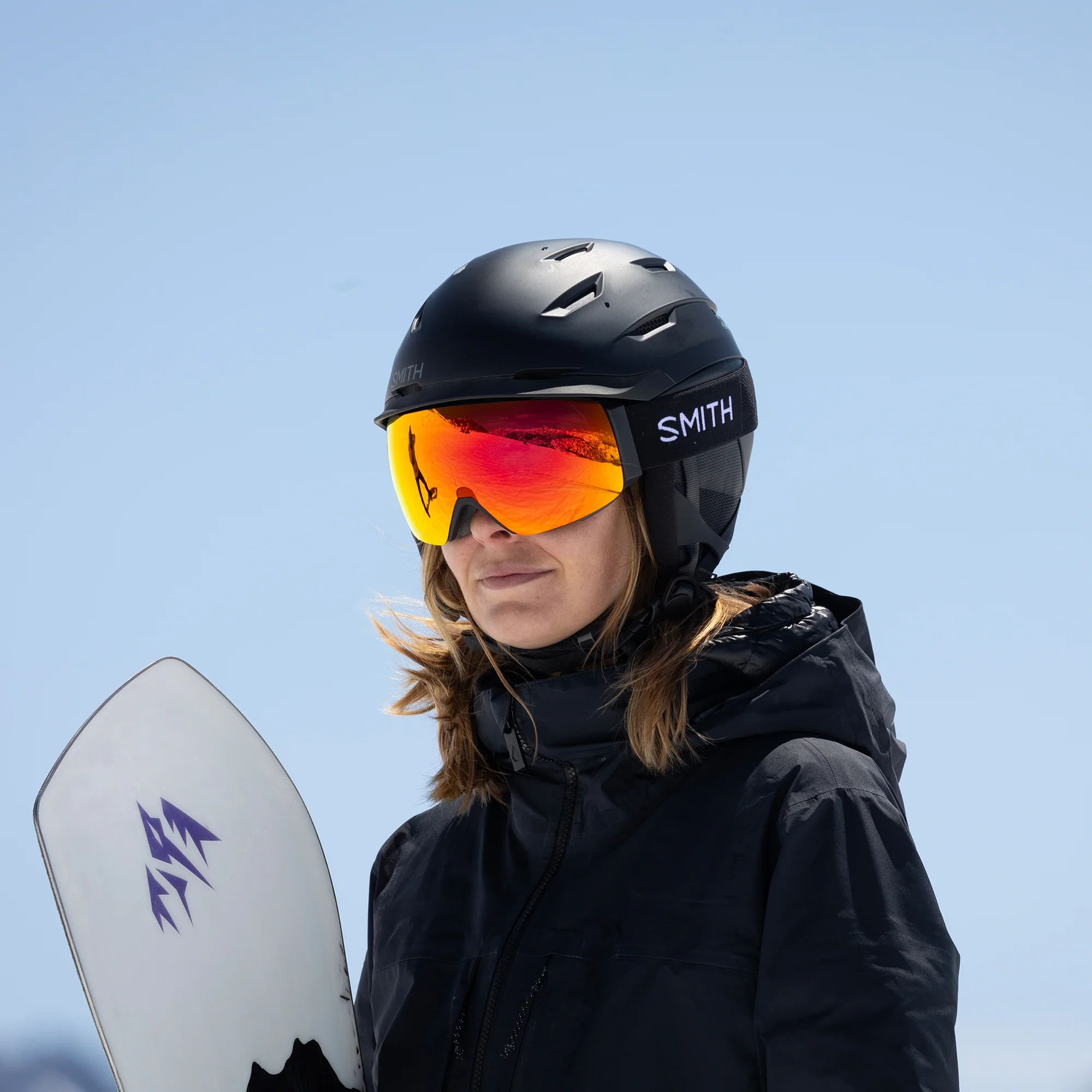 Masque de ski Smith - I/O MAG - Noir - ChromaPop Everyday Red Mirror