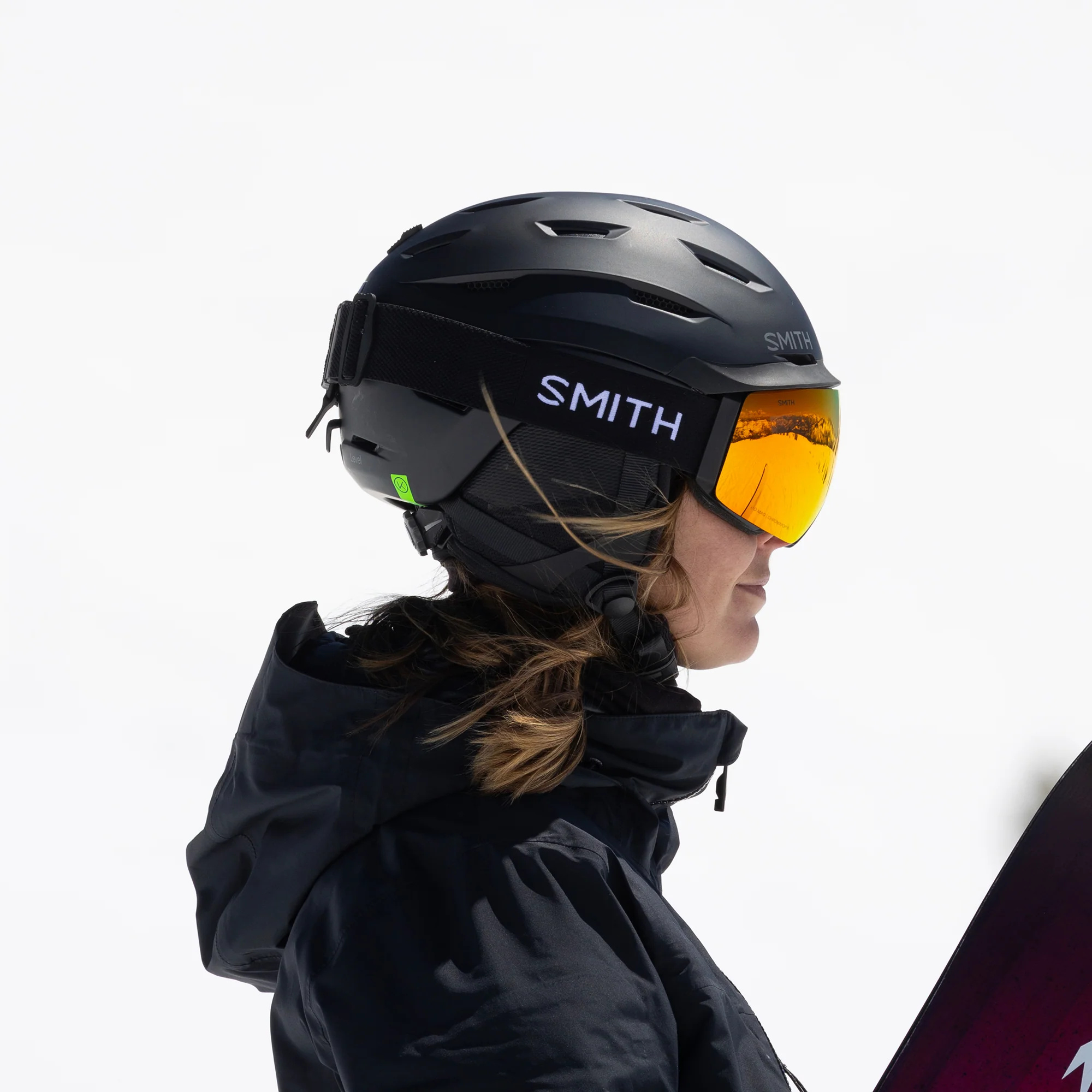 Masque de ski Smith - I/O MAG - Noir - ChromaPop Everyday Red Mirror