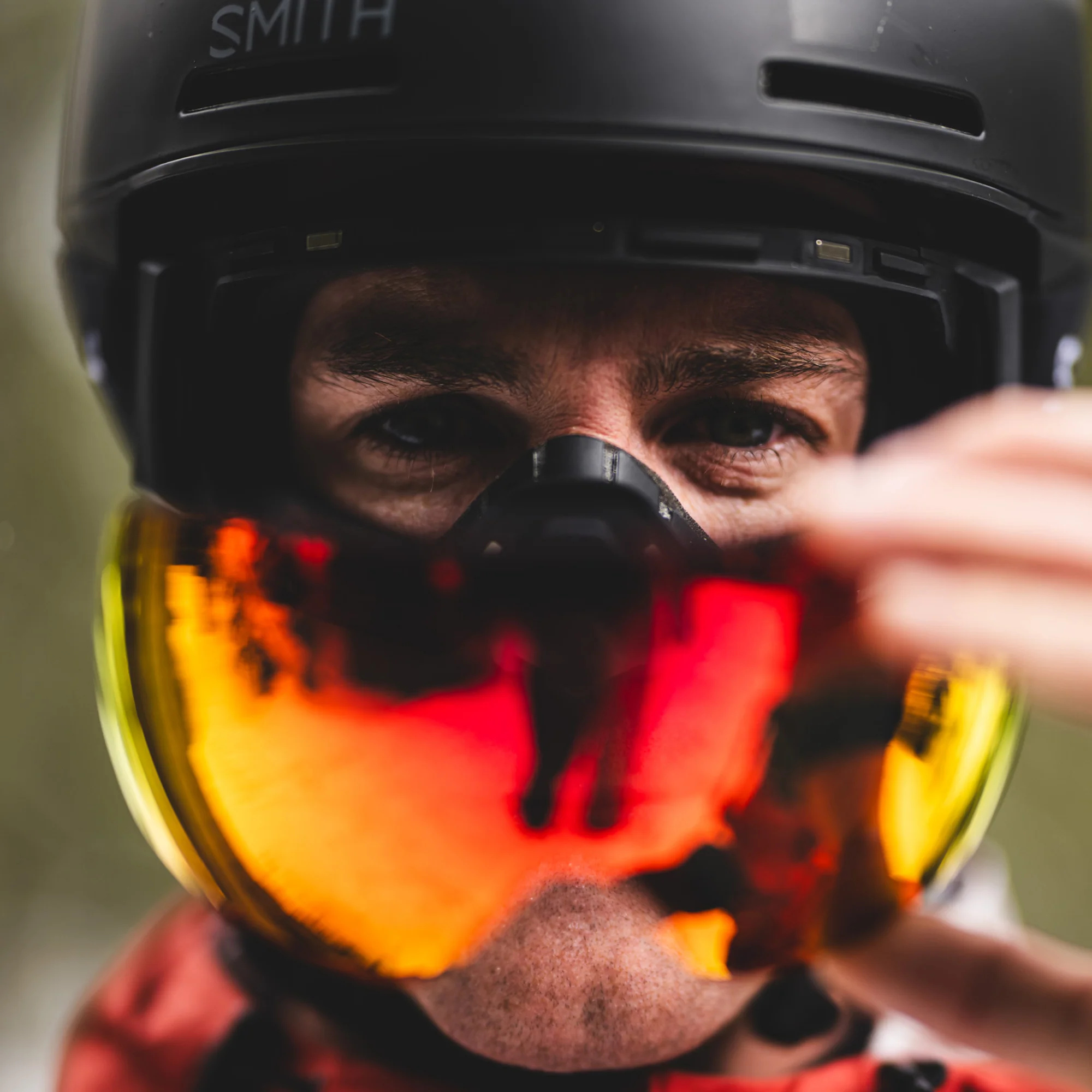 Masque de ski Smith - I/O MAG - Noir - ChromaPop Everyday Red Mirror