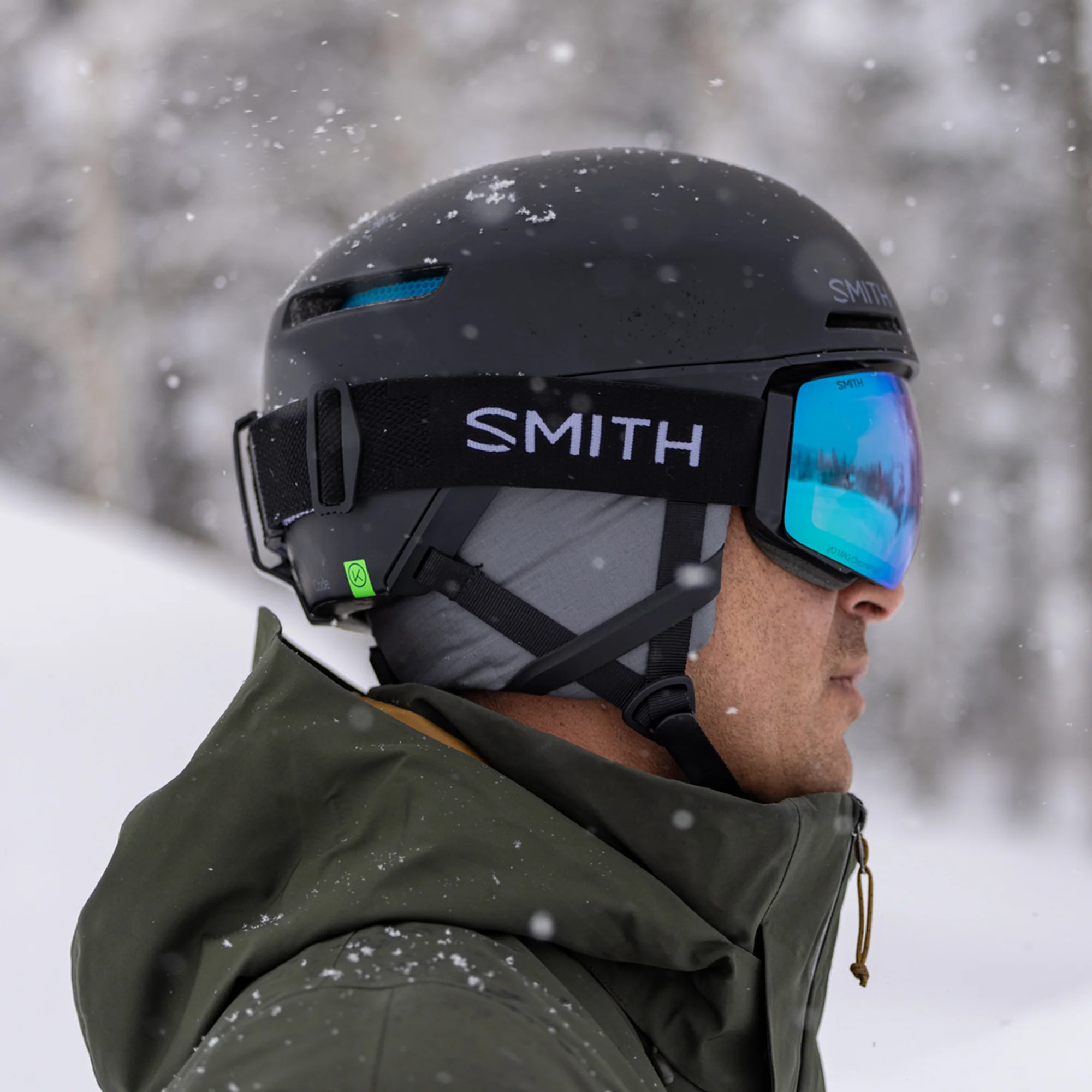 Masque de ski Smith - I/O MAG - Noir - ChromaPop Everyday Green Mirror