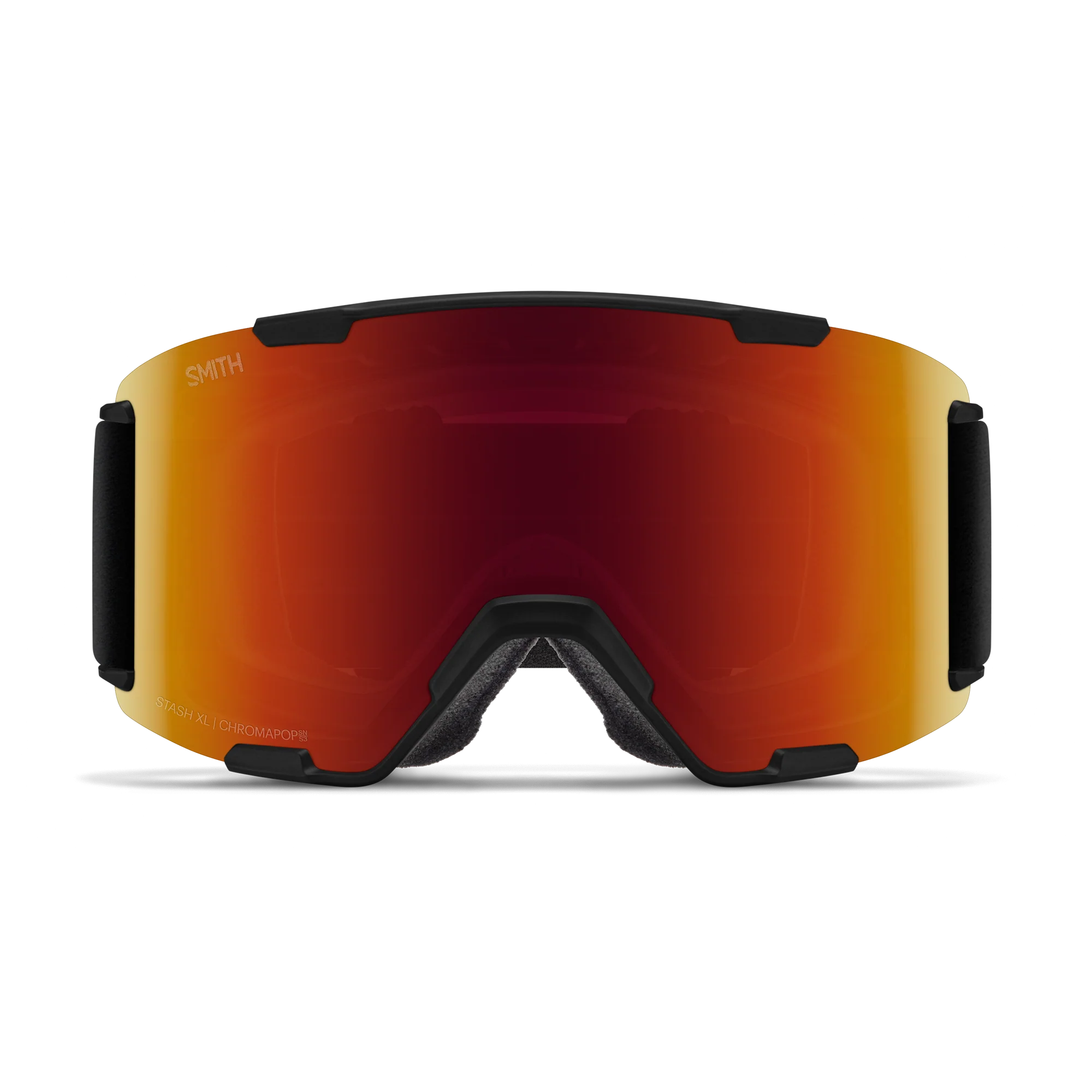 Masque de ski Smith - Stash XL - Noir - ChromaPop Sun Red Mirror 2