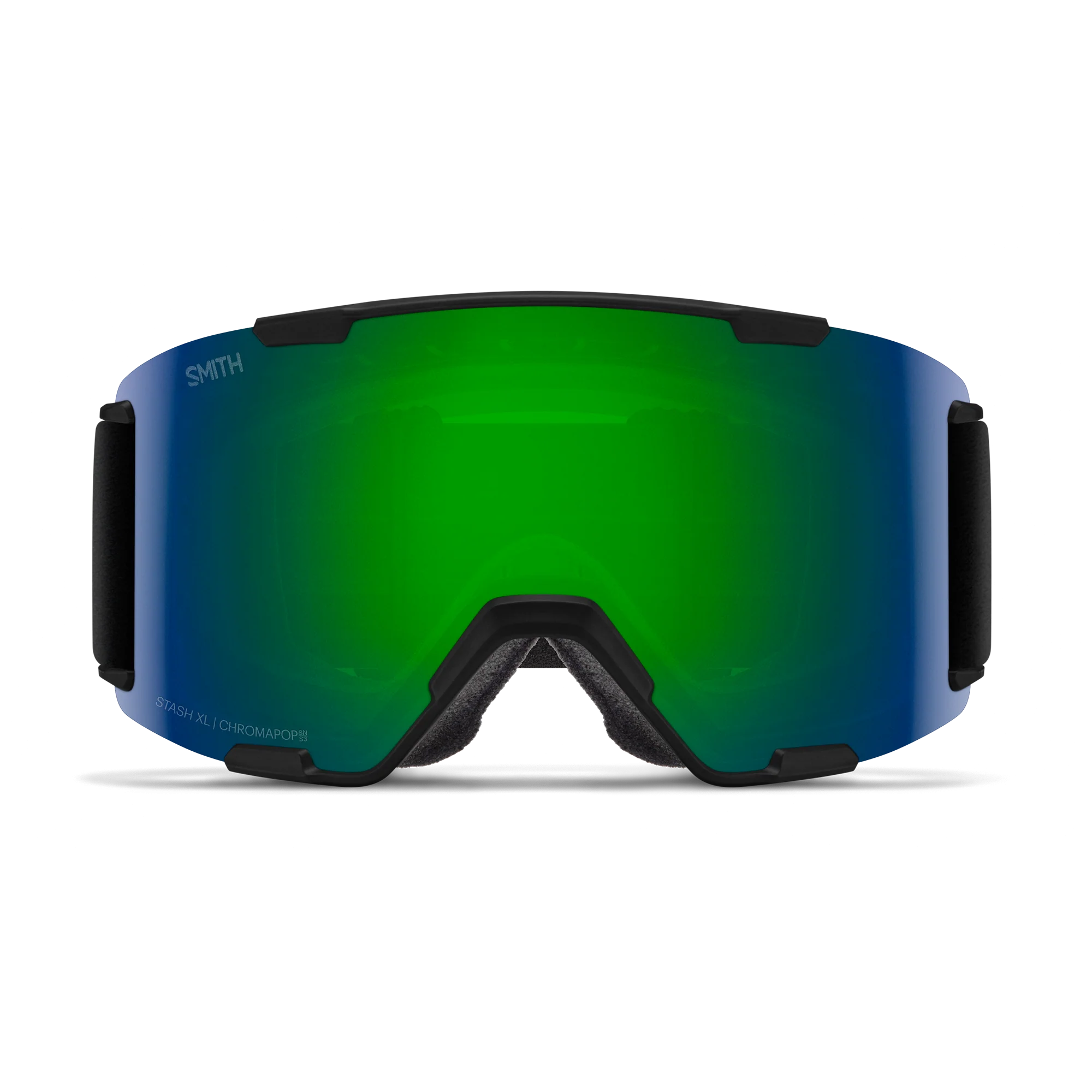Masque de ski Smith - Stash XL - Noir - ChromaPop Sun Green Mirror 2