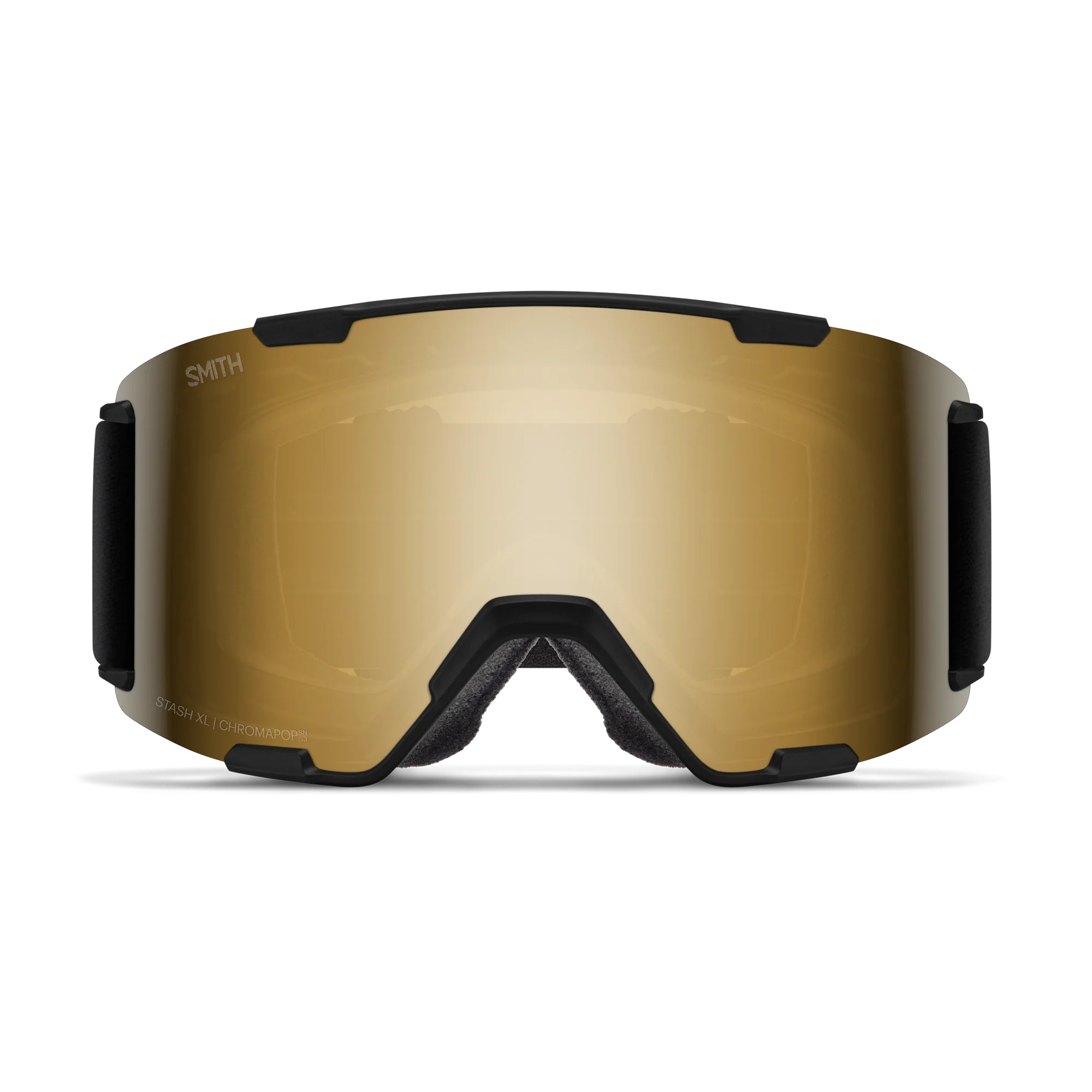 Masque de ski Smith - Stash XL - Noir - ChromaPop Sun Black Gold Mirror 2