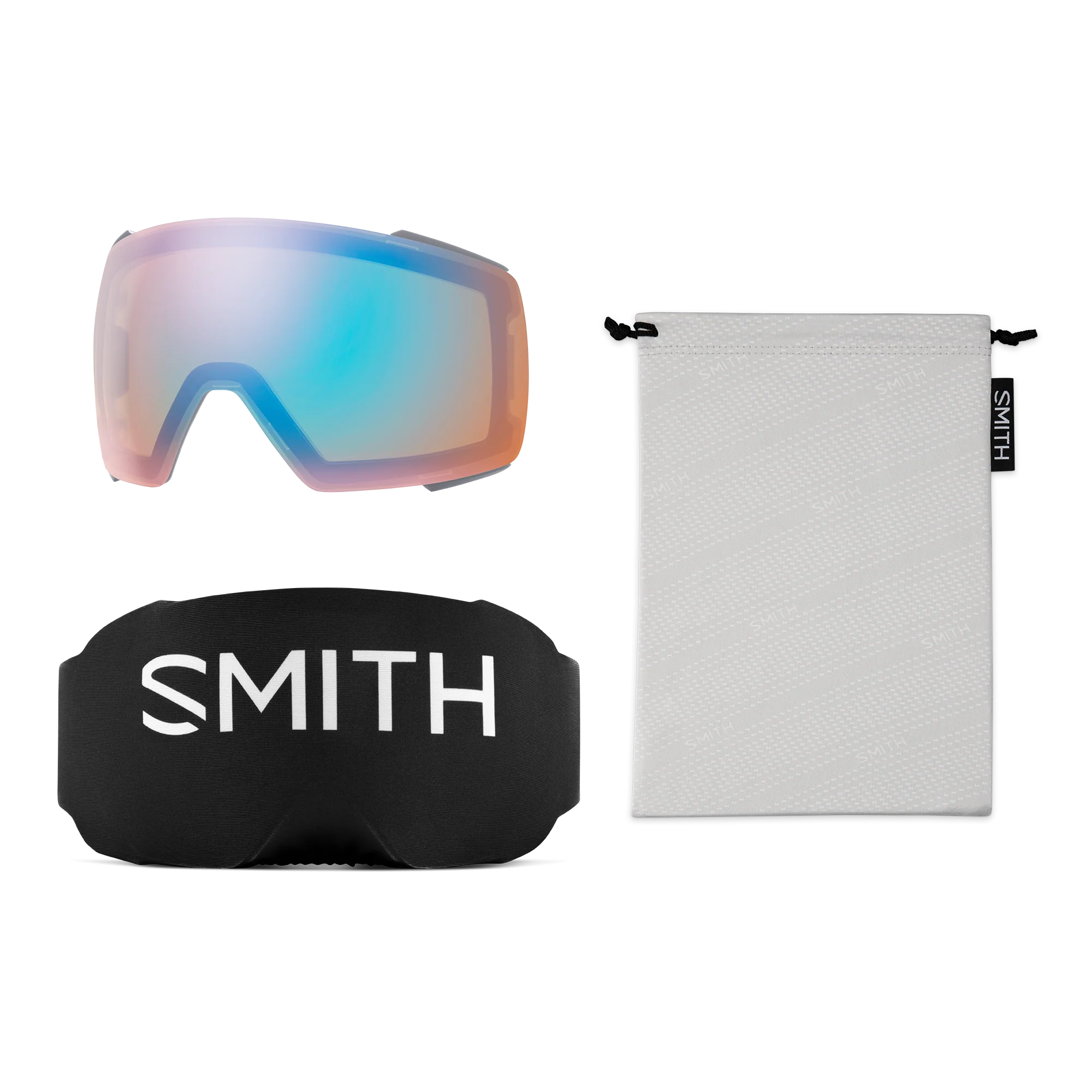 Masque de ski Smith - I/O MAG - Gris Cirrus - ChromaPop Sun Platinum Mirror