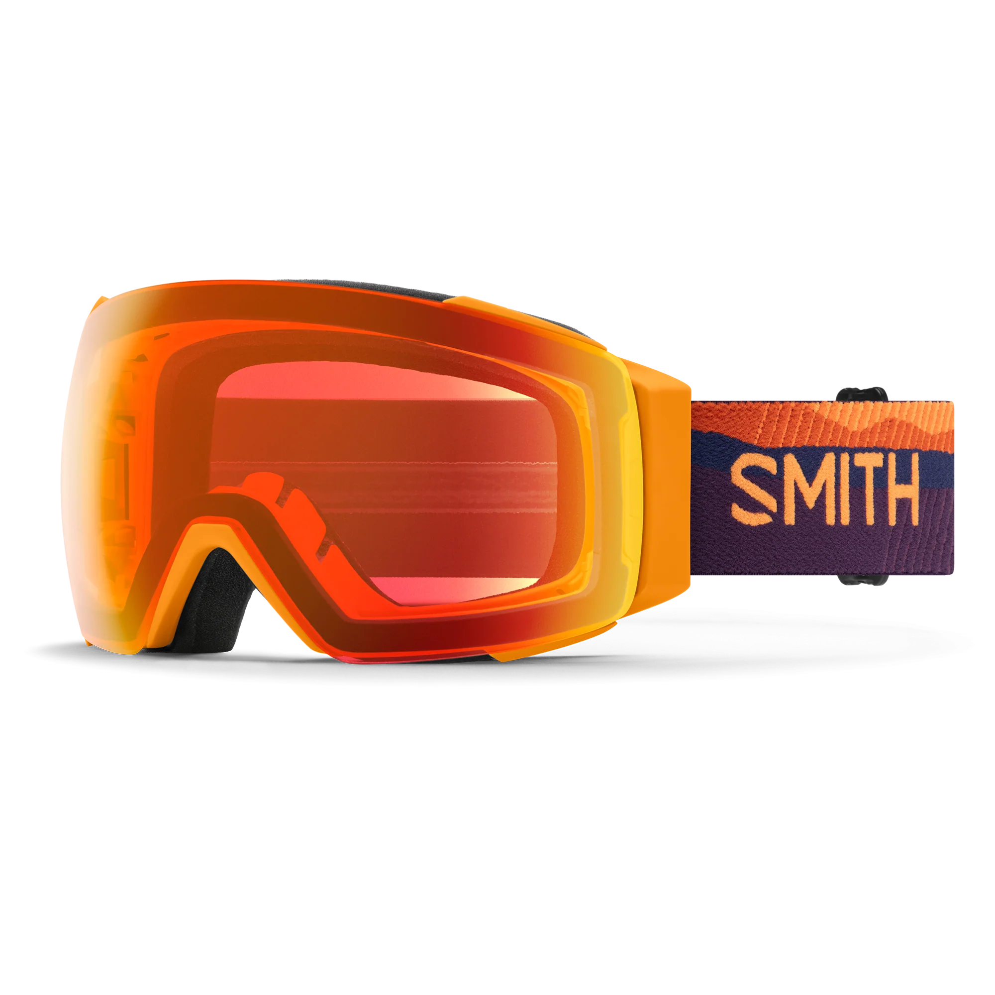 Masque de ski Smith - I/O MAG - Orange Électrique Sunrise - ChromaPop Everyday Red Mirror