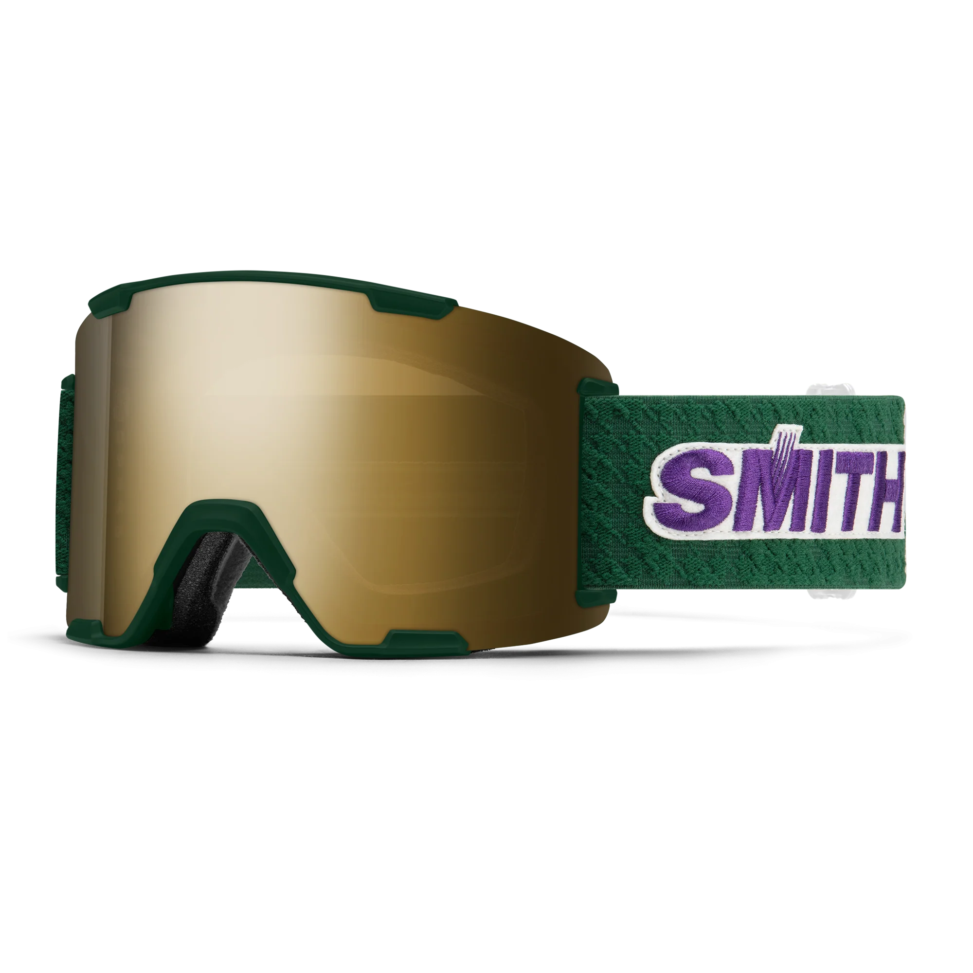 Masque de ski Smith - Stash XL - Vert Evergreen Retro Classic - ChromaPop Sun Black Gold Mirror