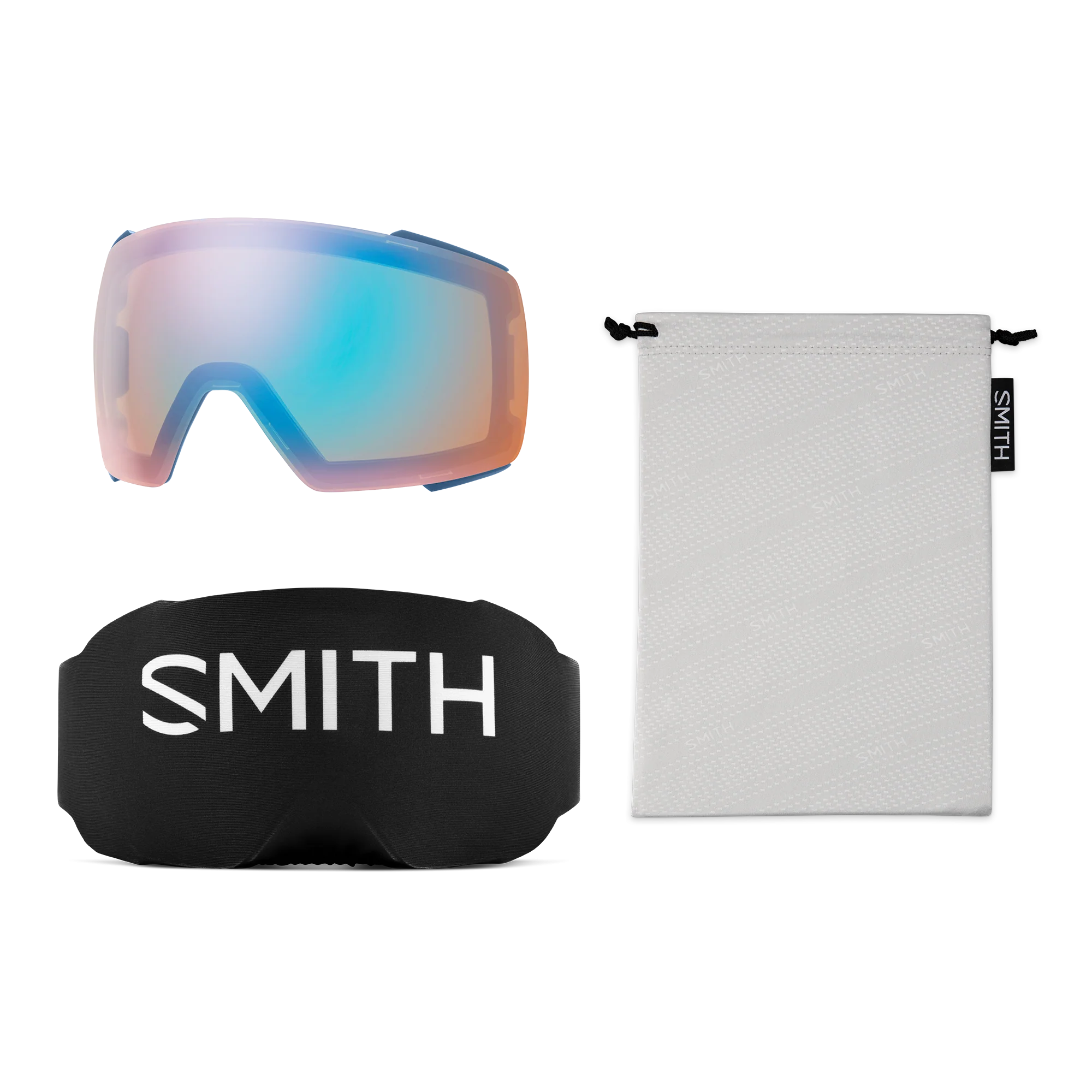 Masque de ski Smith - I/O MAG - Gris Future Warm Steel - ChromaPop Sun Platinum Mirror