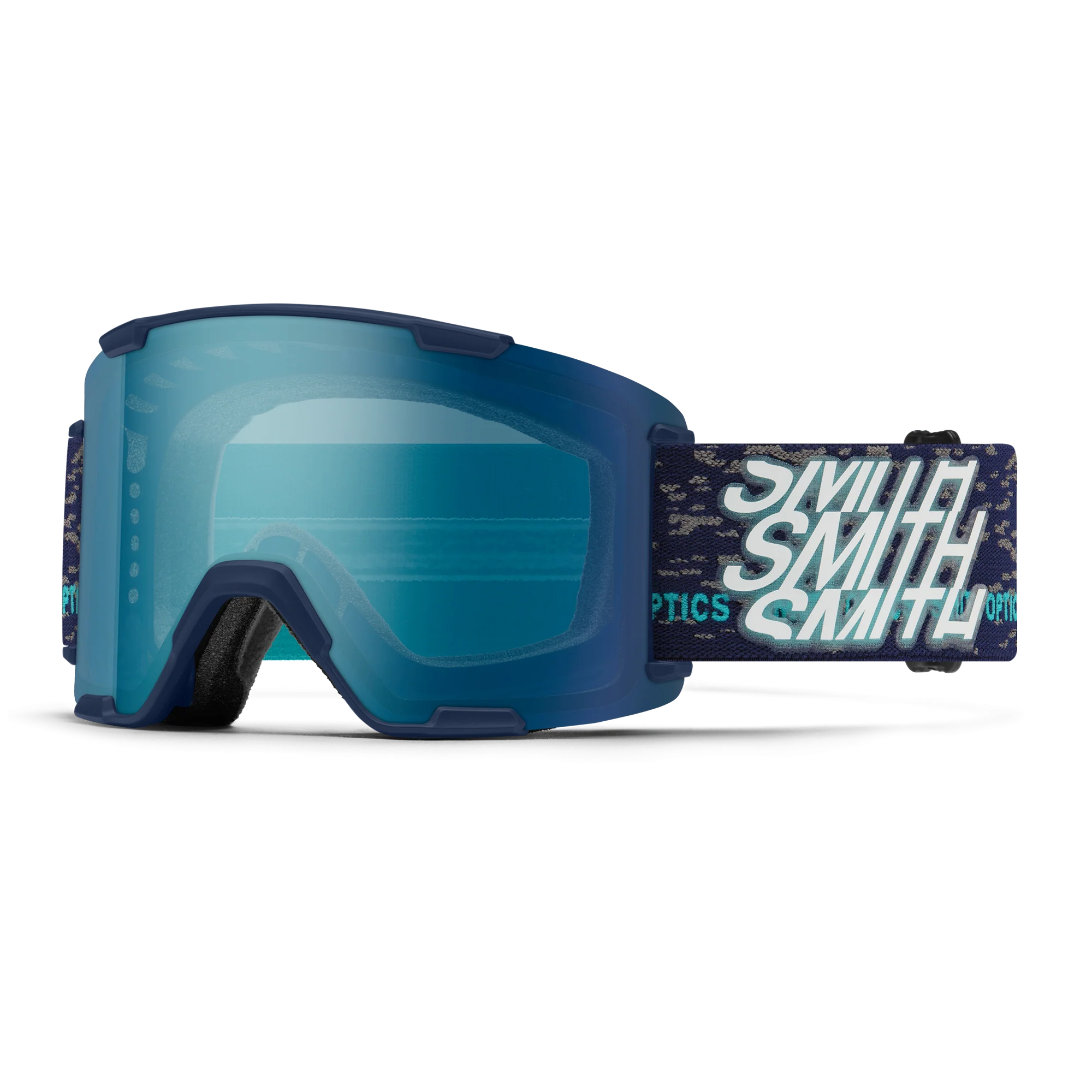 Masque de ski Smith - Stash XL - Bleu nuit Snow - ChromaPop Everyday Blue Mirror