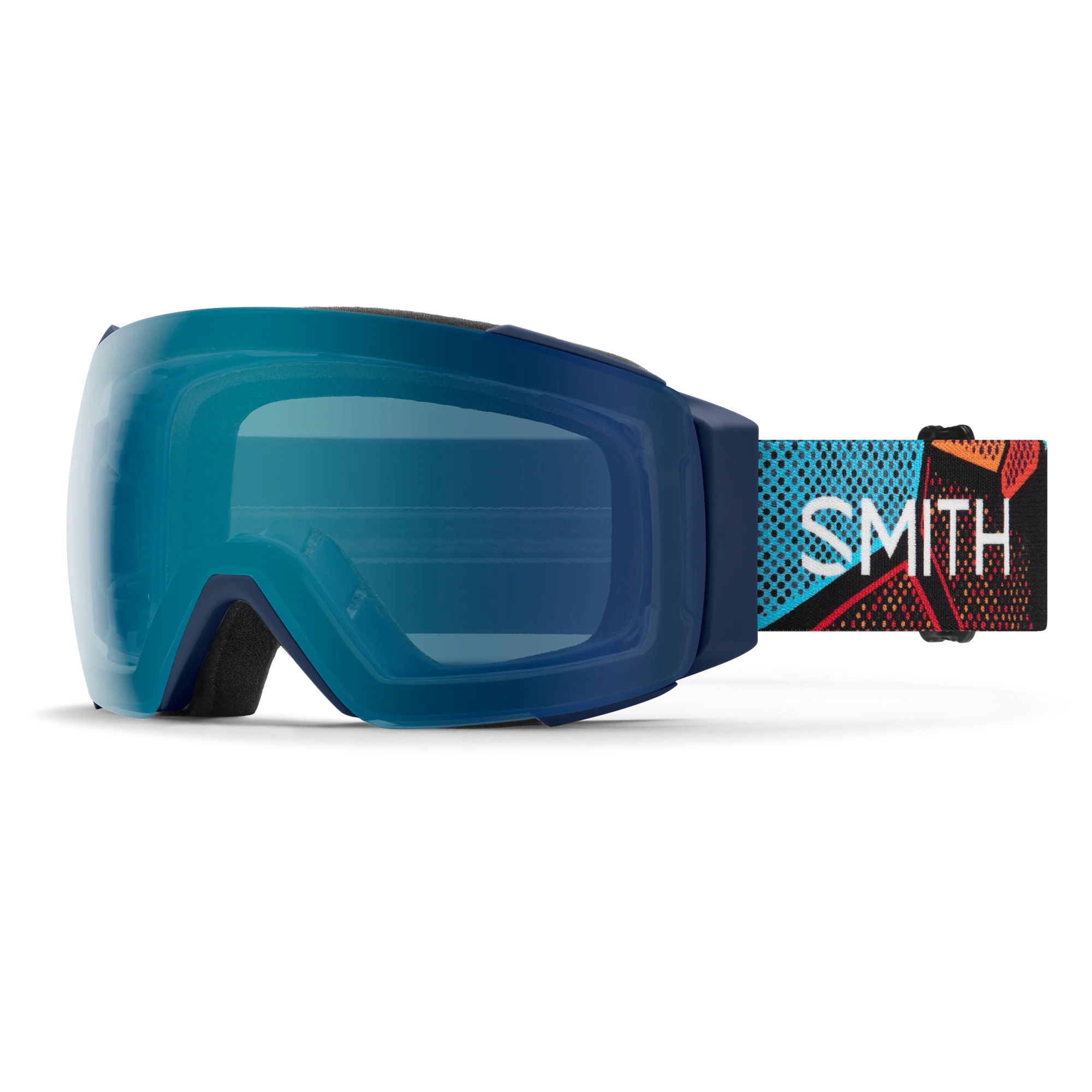 Masque de ski Smith - I/O MAG - Bleu Nuit Geo Alpine - ChromaPop Everyday Blue Mirror