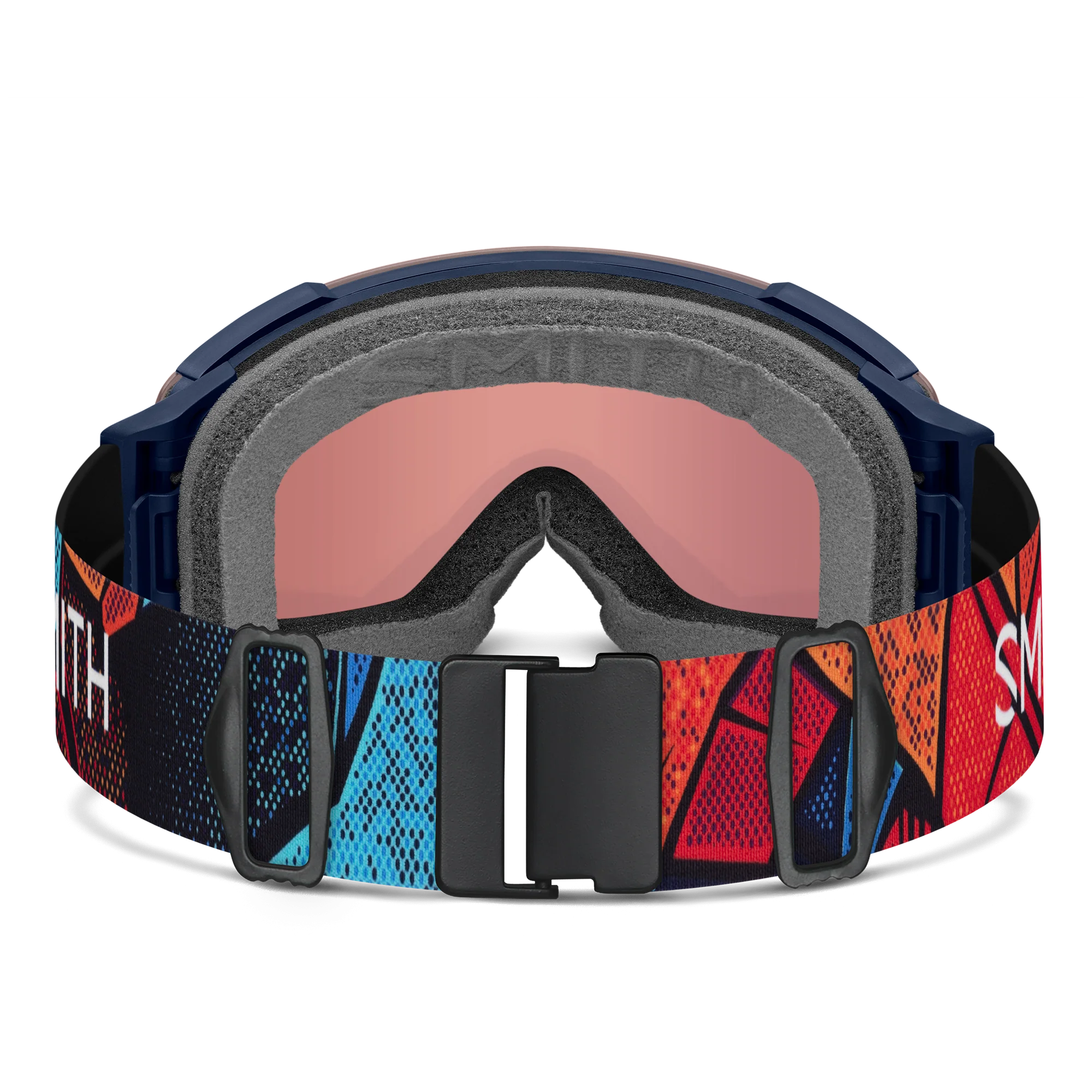 Masque de ski Smith - I/O MAG - Bleu Nuit Geo Alpine - ChromaPop Everyday Blue Mirror
