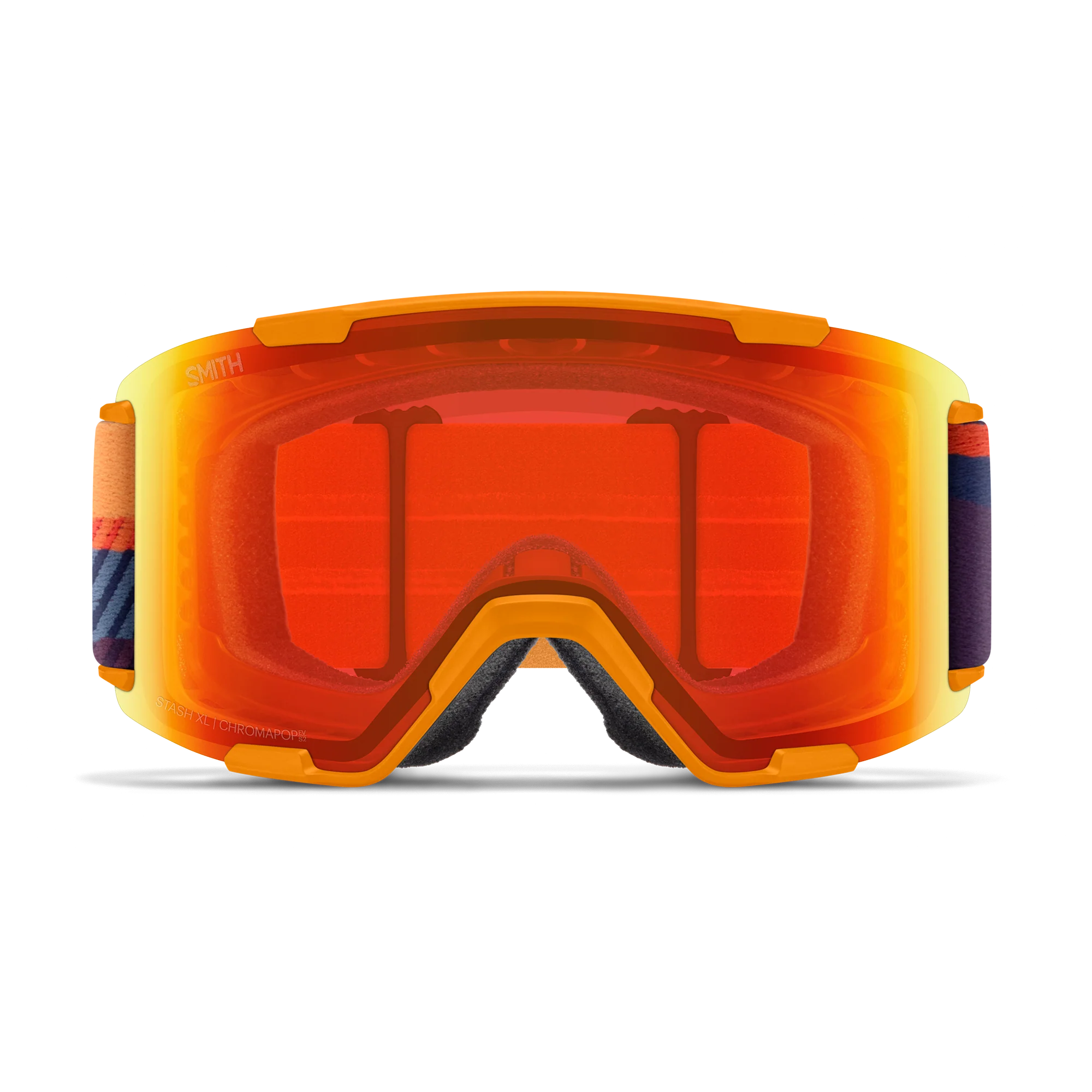 Masque de ski Smith - Stash XL - Orange électrique Sunrise - ChromaPop Everyday Red Mirror 2