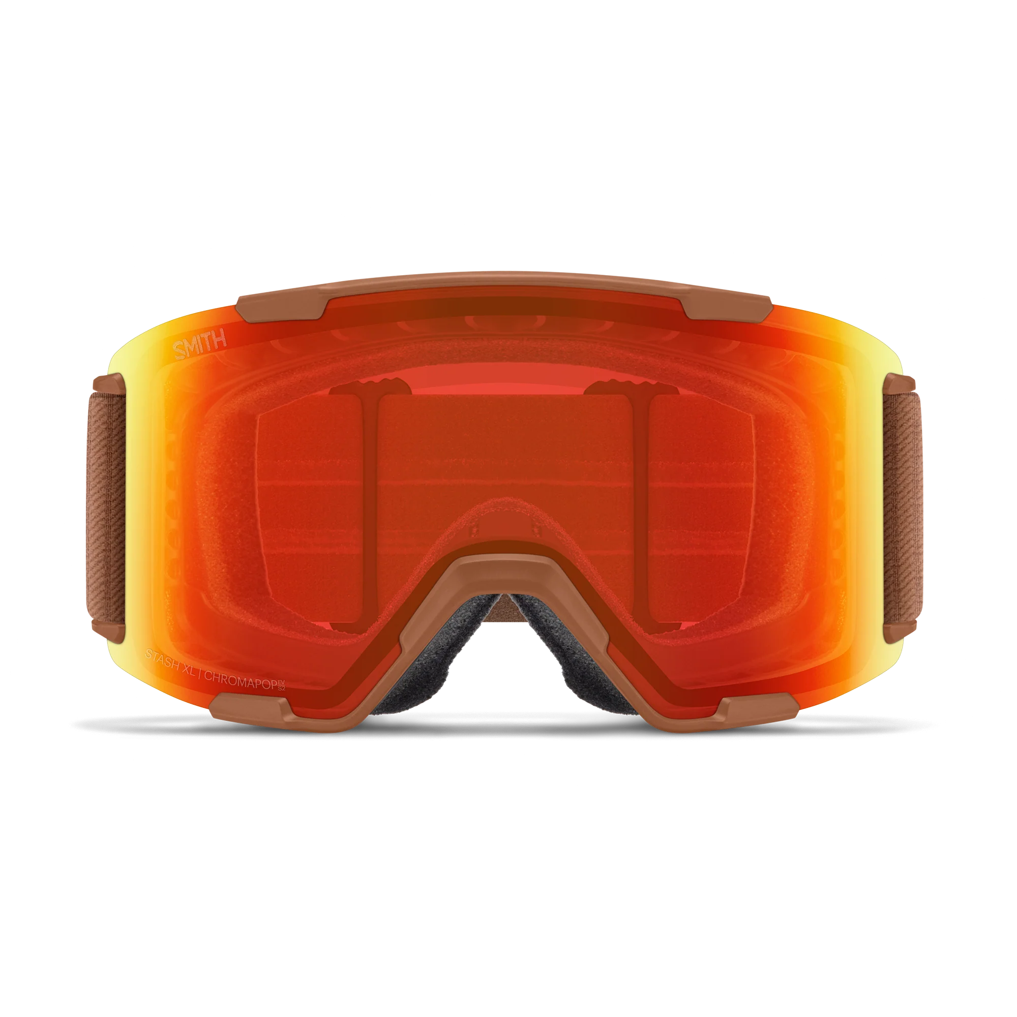 Masque de ski Smith - Stash XL - Camel Warm Steel - ChromaPop Everyday Red Mirror 2
