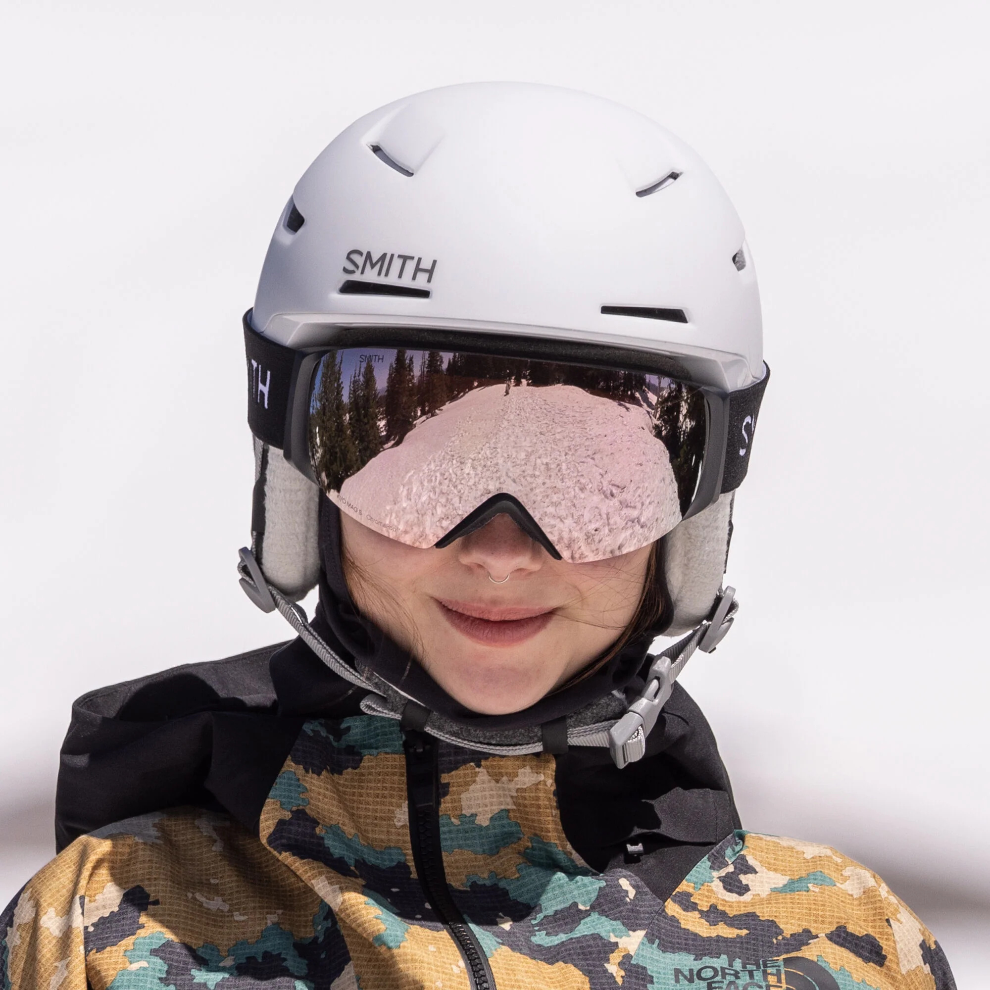 Masque de ski Smith - I/O MAG S - Noir - ChromaPop Everyday Rose Gold Mirror