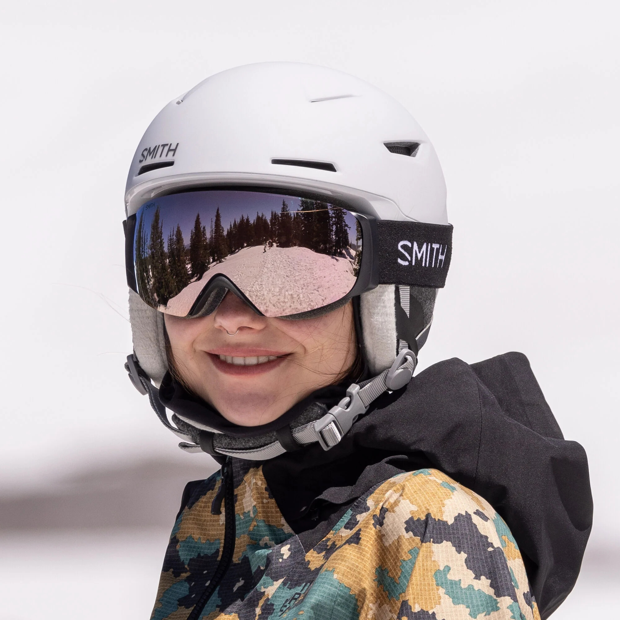 Masque de ski Smith - I/O MAG S - Noir - ChromaPop Everyday Rose Gold Mirror
