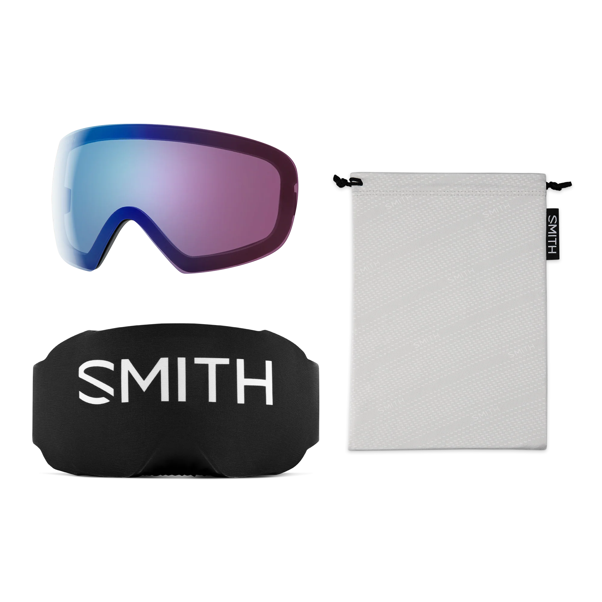 Masque de ski Smith - I/O MAG S - Noir - ChromaPop Sun Green Mirror