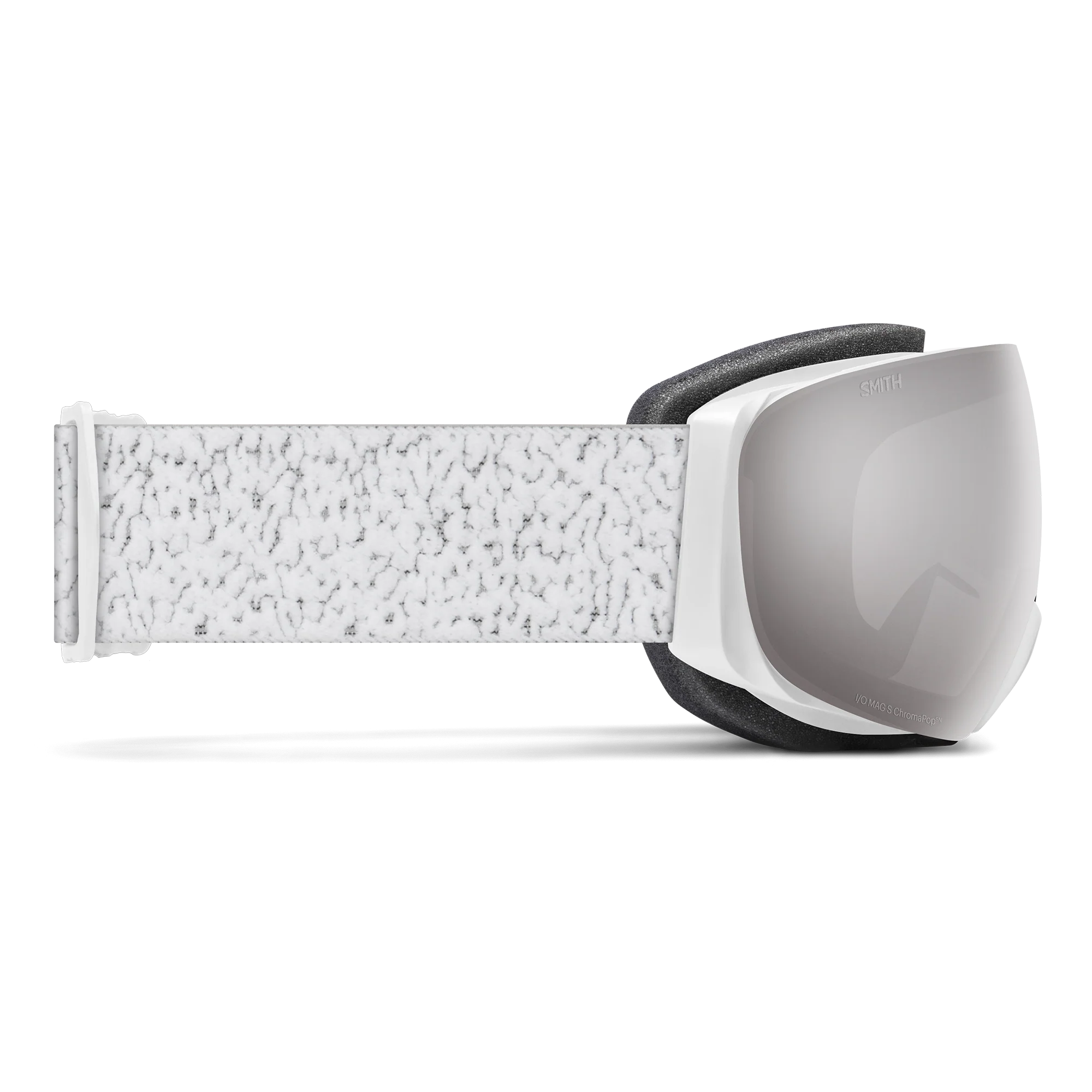Masque de ski Smith - I/O MAG S - Blanc Chunky Knit - ChromaPop Sun Platinum Mirror