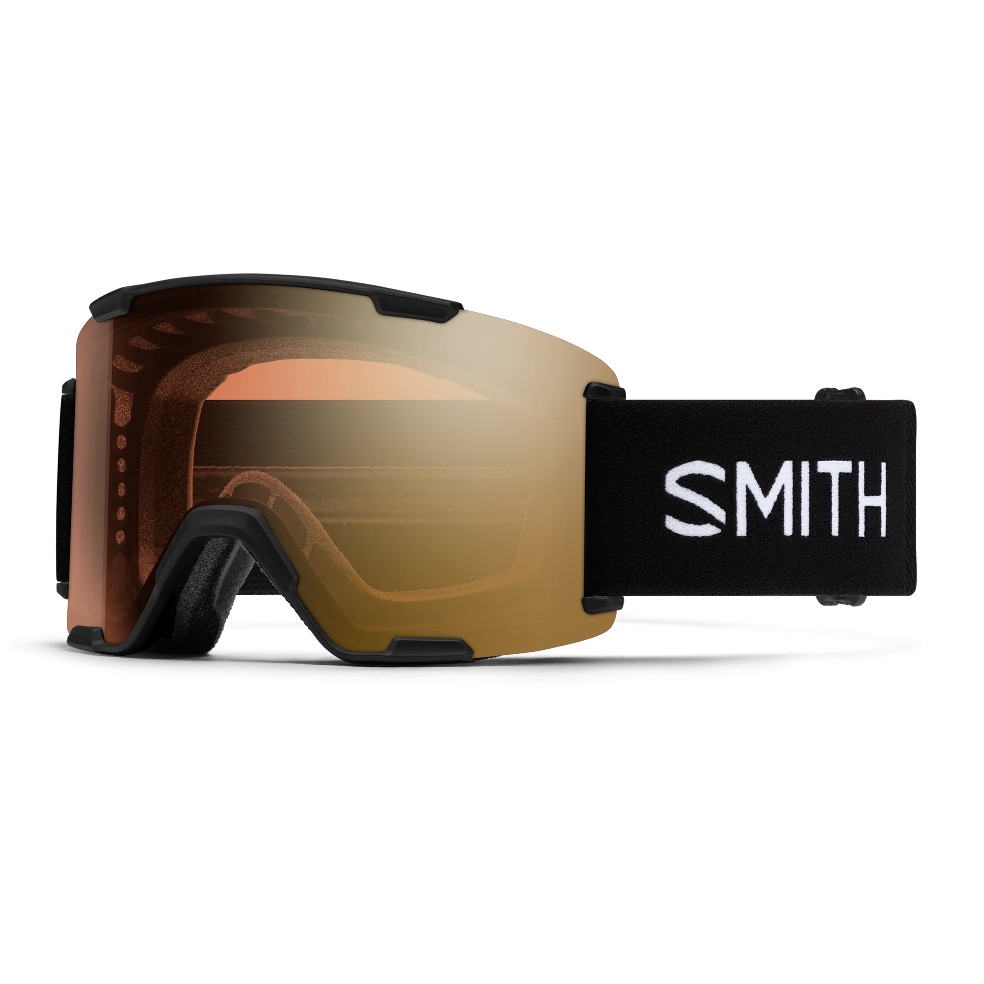 Masque de ski Smith - Stash XL - Noir - ChromaPop Pro Photochromic Gold Mirror